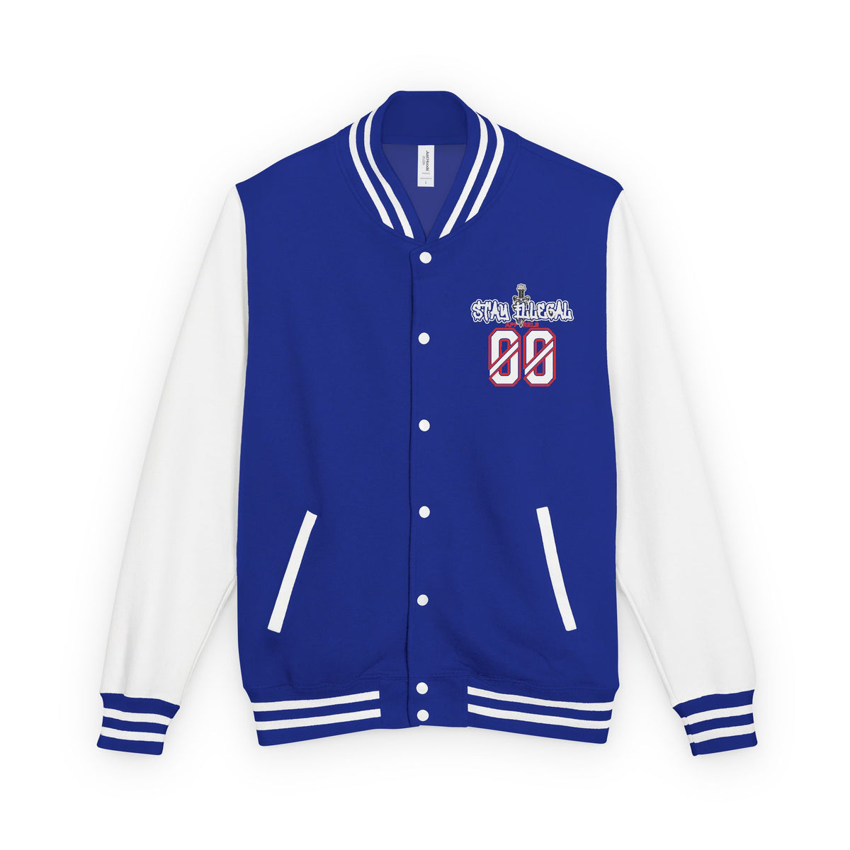 Stay Illegal Varsity Bomber Jacket - Calm Like a Bomb 00 (Plain-Sleeve)