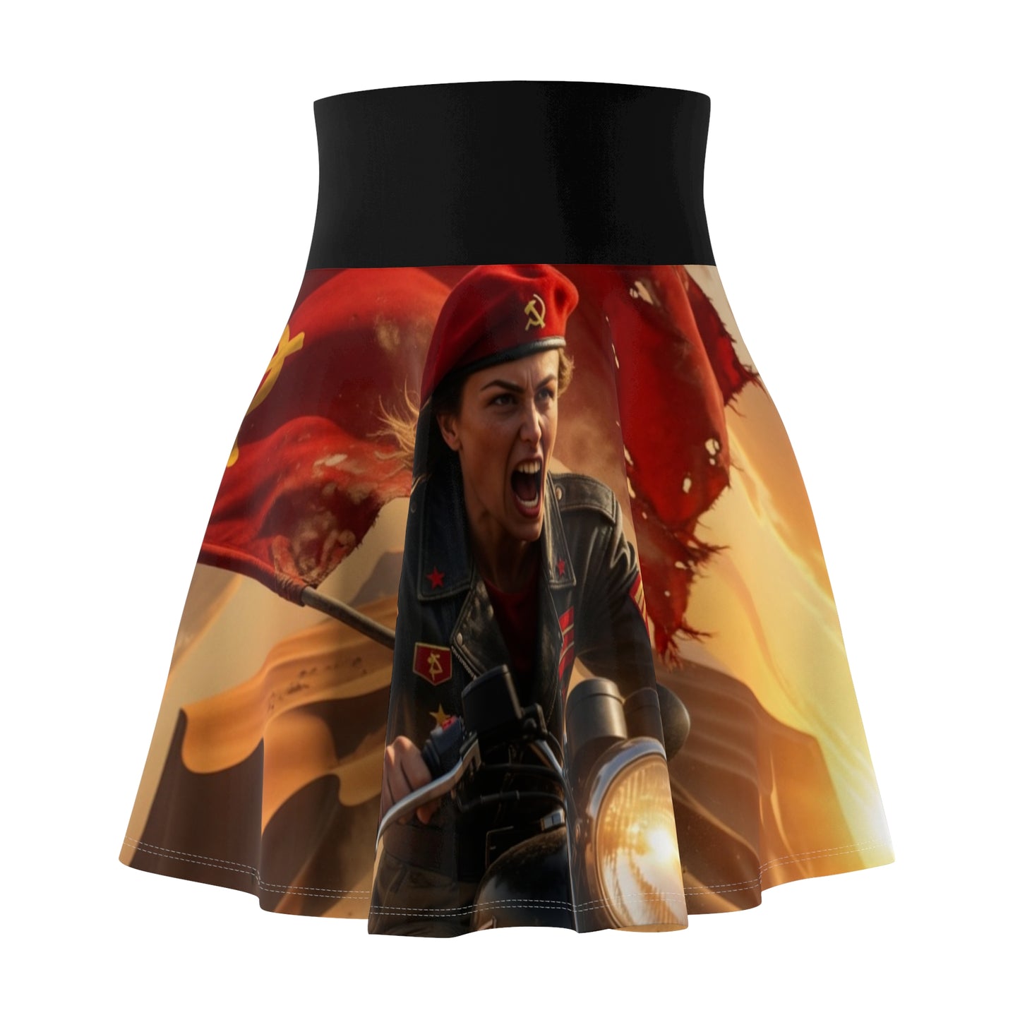 Women's Skater Skirt — Hammer Sickle Bike Dunes