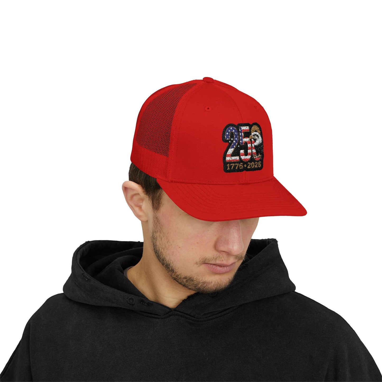 Stay Illegal Trucker Cap — USA 250th Anniversary Eagle Patch