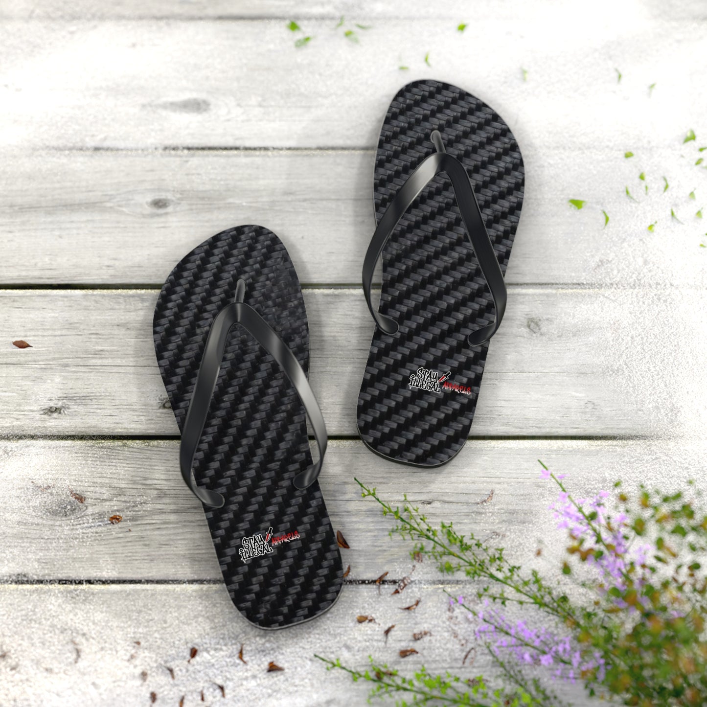 Carbon Fibre Flip Flops – Stay Illegal Black