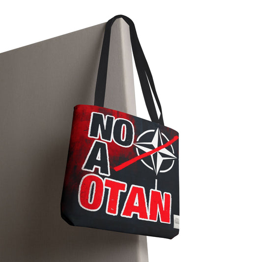 NO A OTAN Black/Red Tote Bag — Anti-NATO Spainish/European