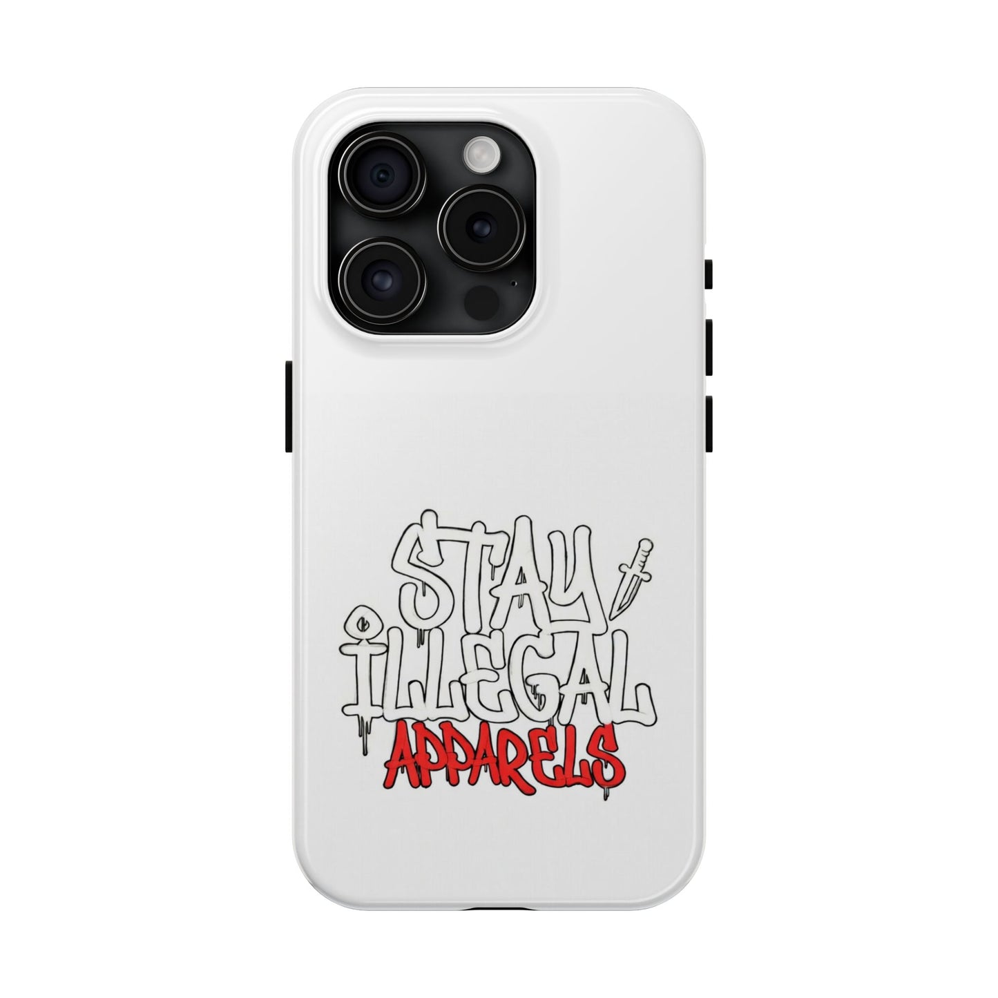 Coque de téléphone Stay Illegal - Blanc/Rouge robuste