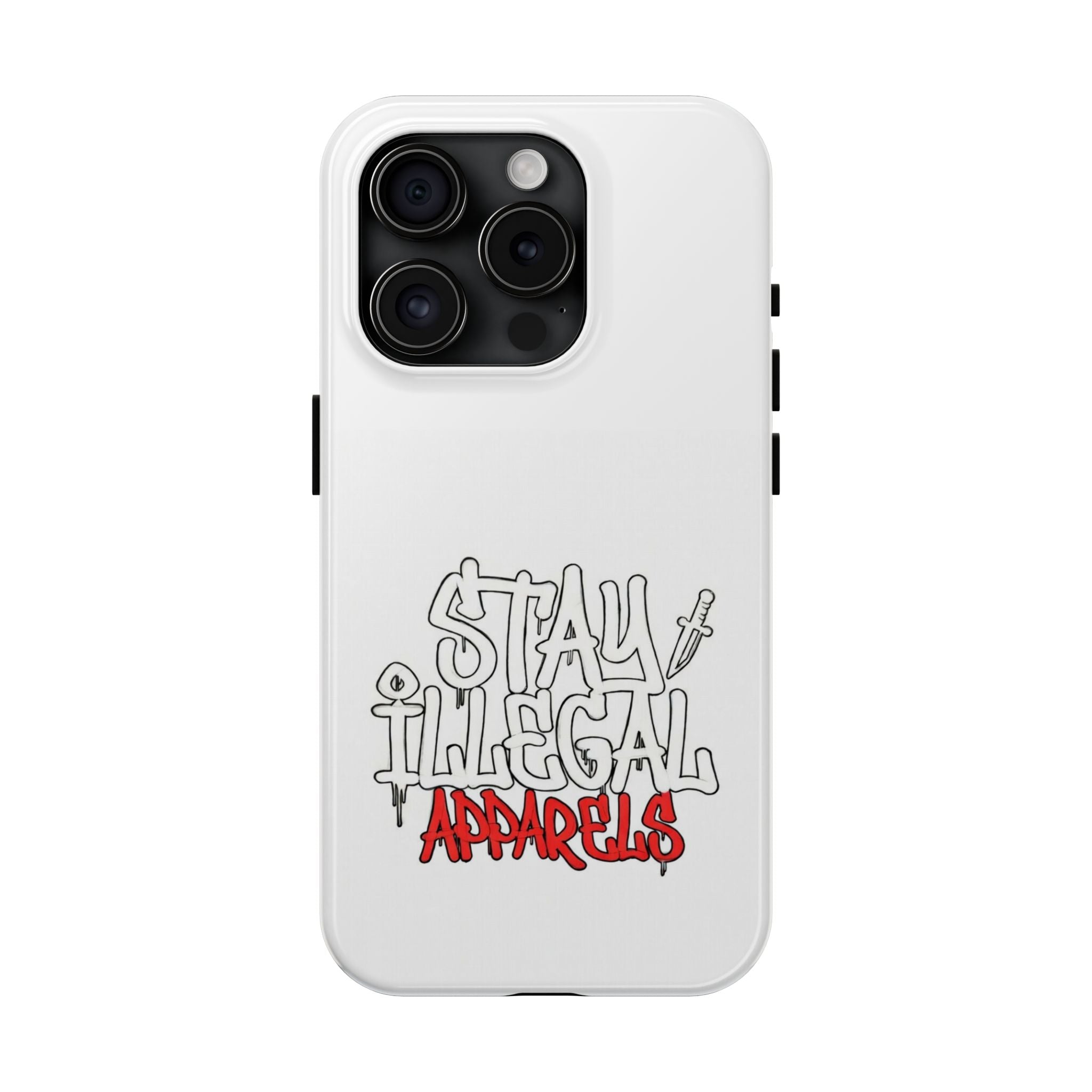Stay Illegal Phone Case - Tough White/Red