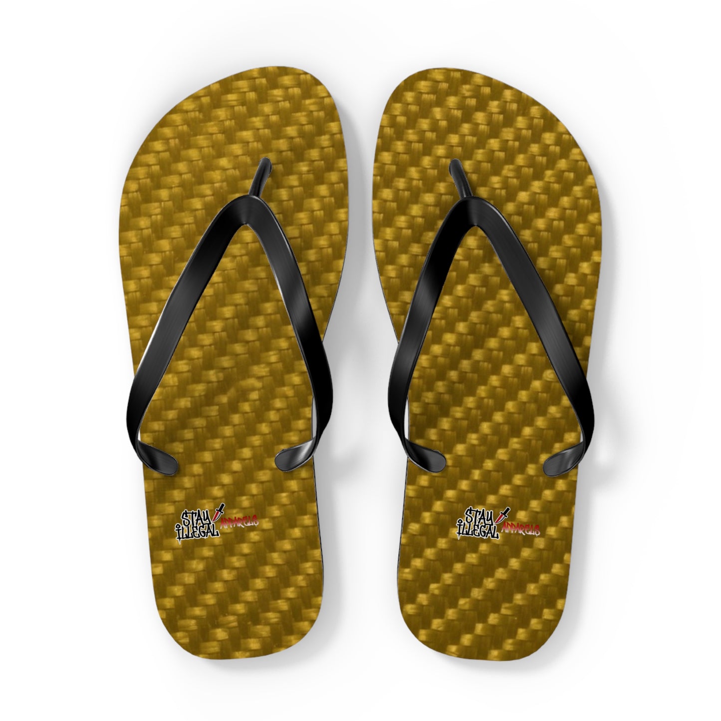Carbon Fibre Flip Flops – Stay Illegal Gold