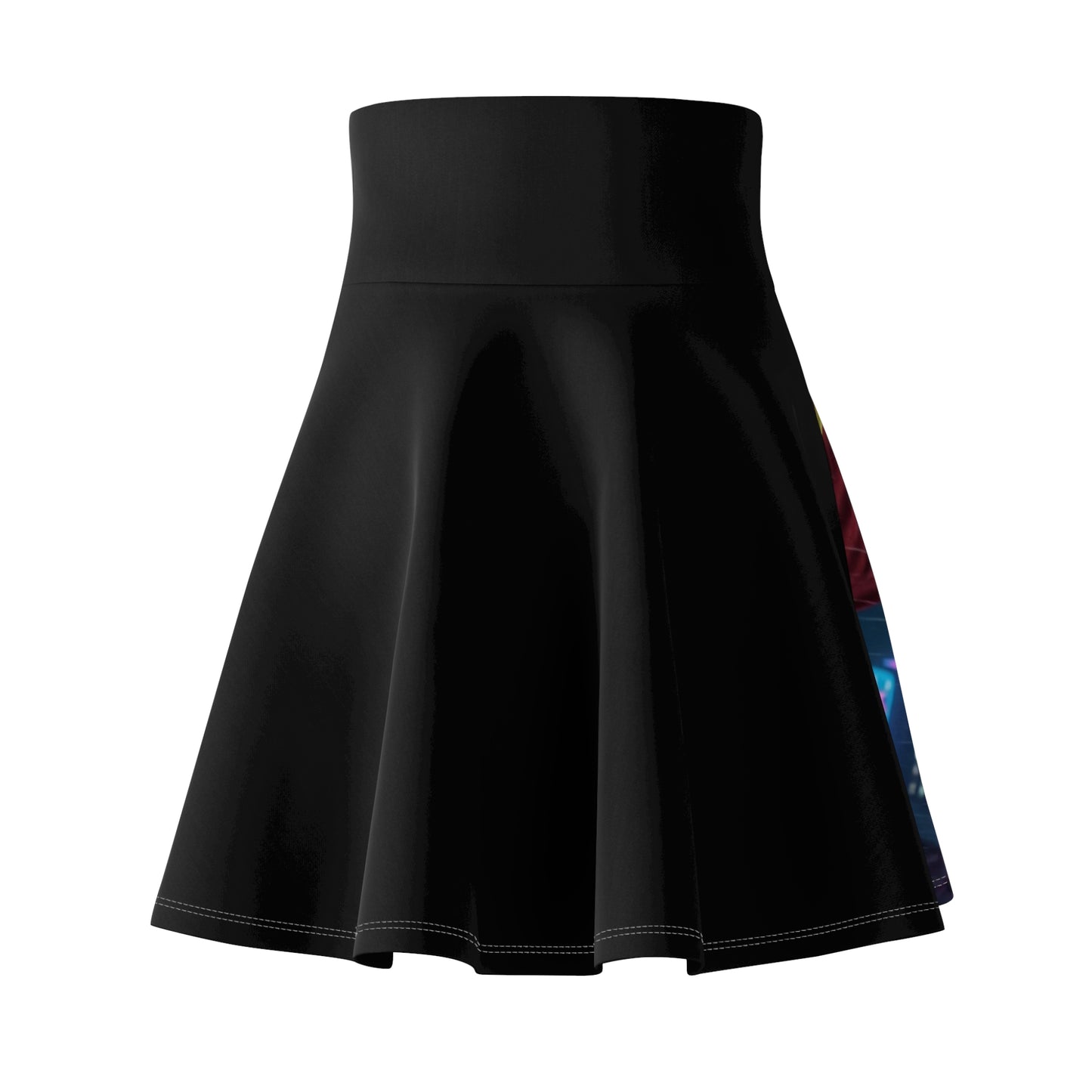 Women's Skater Skirt — Hammer Sickle Bike Neon