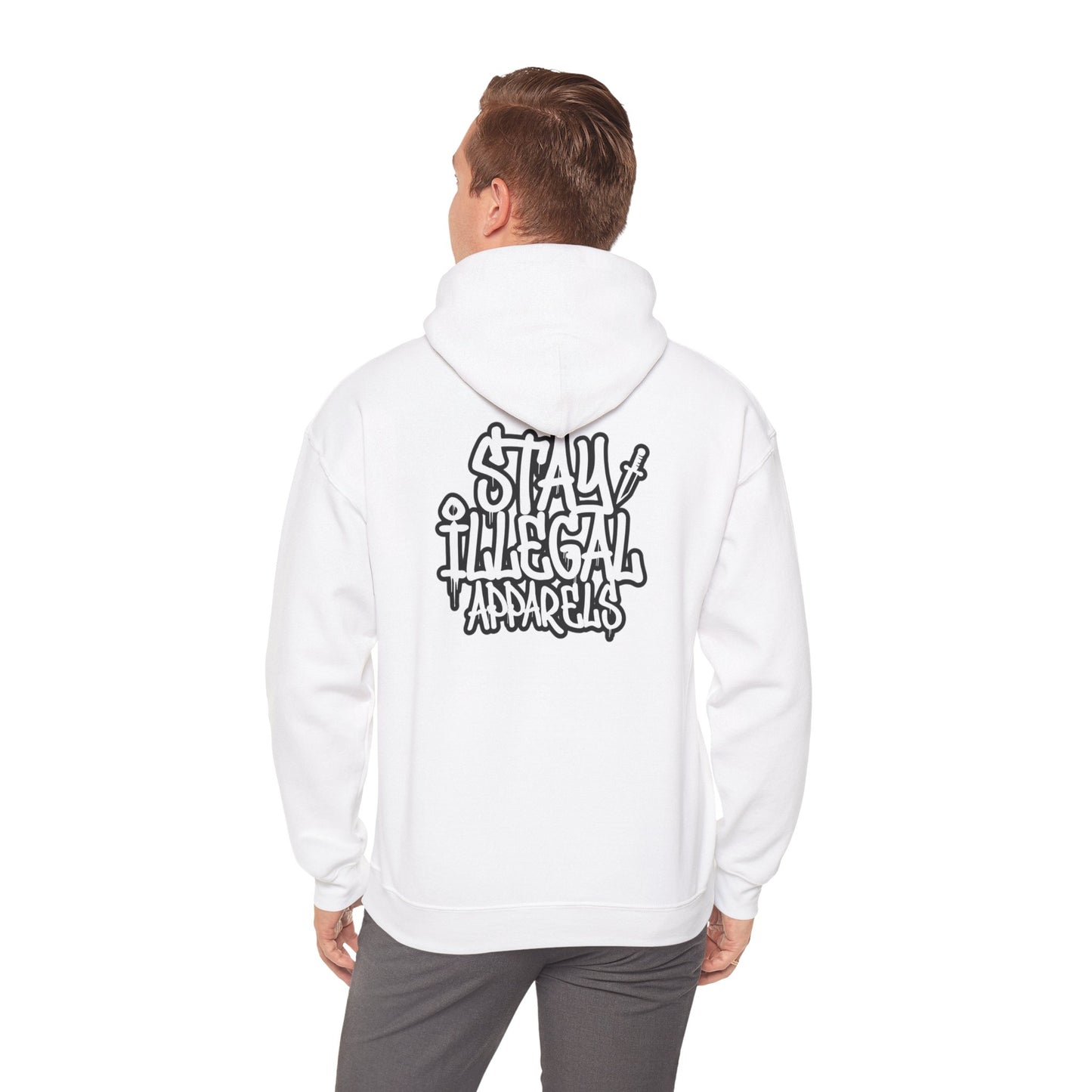 Stay Illegal Graffiti Hoodie - Acquiesce To Genocide