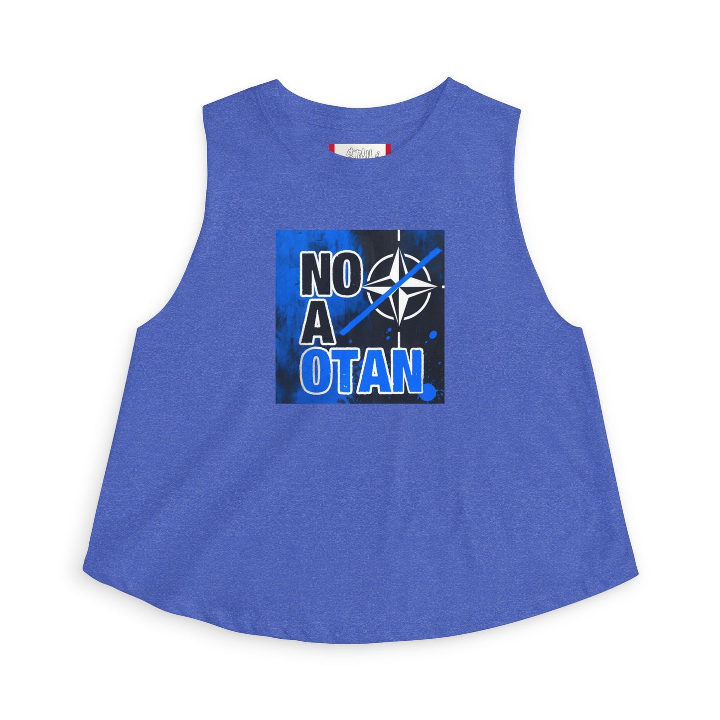 Crop Top — "NO A OTAN" Women's Blue/Spanish