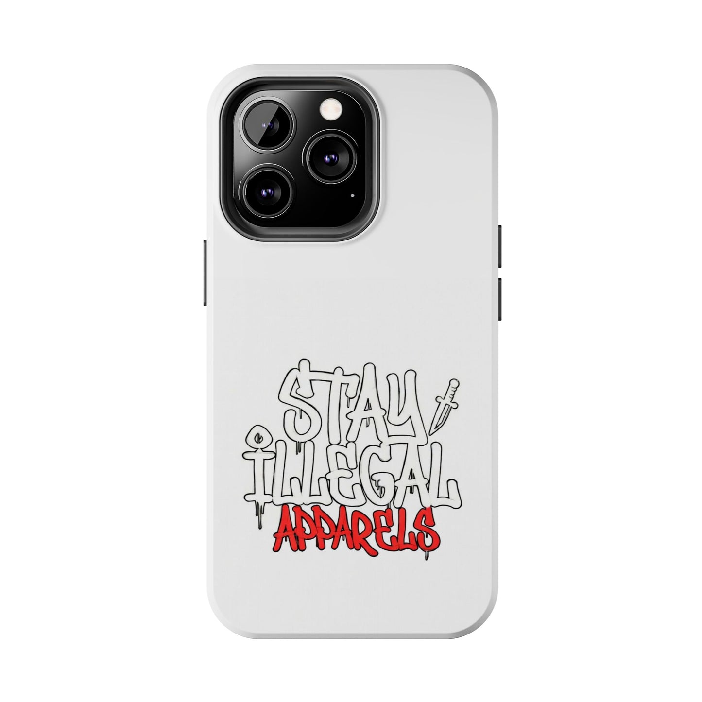 Coque de téléphone Stay Illegal - Blanc/Rouge robuste
