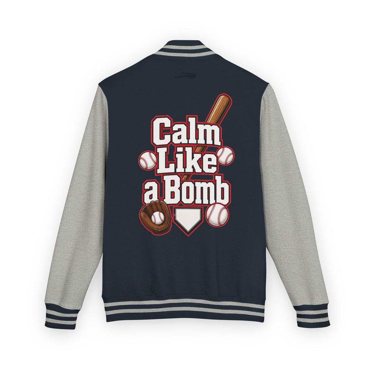 Stay Illegal Varsity Bomber Jacket - Calm Like a Bomb 00 (Plain-Sleeve)