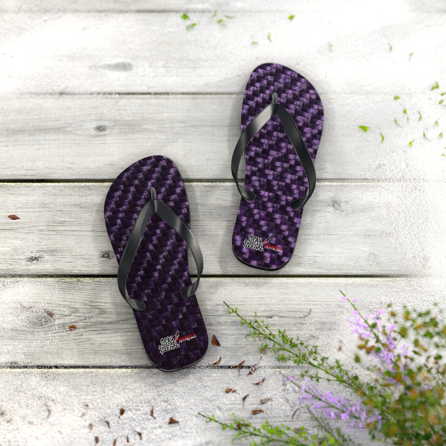 Carbon Fibre Flip Flops – Stay Illegal Purple