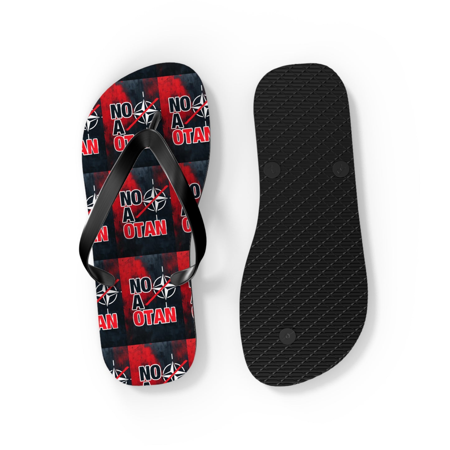 NO A OTAN Flip Flops – Red Protest