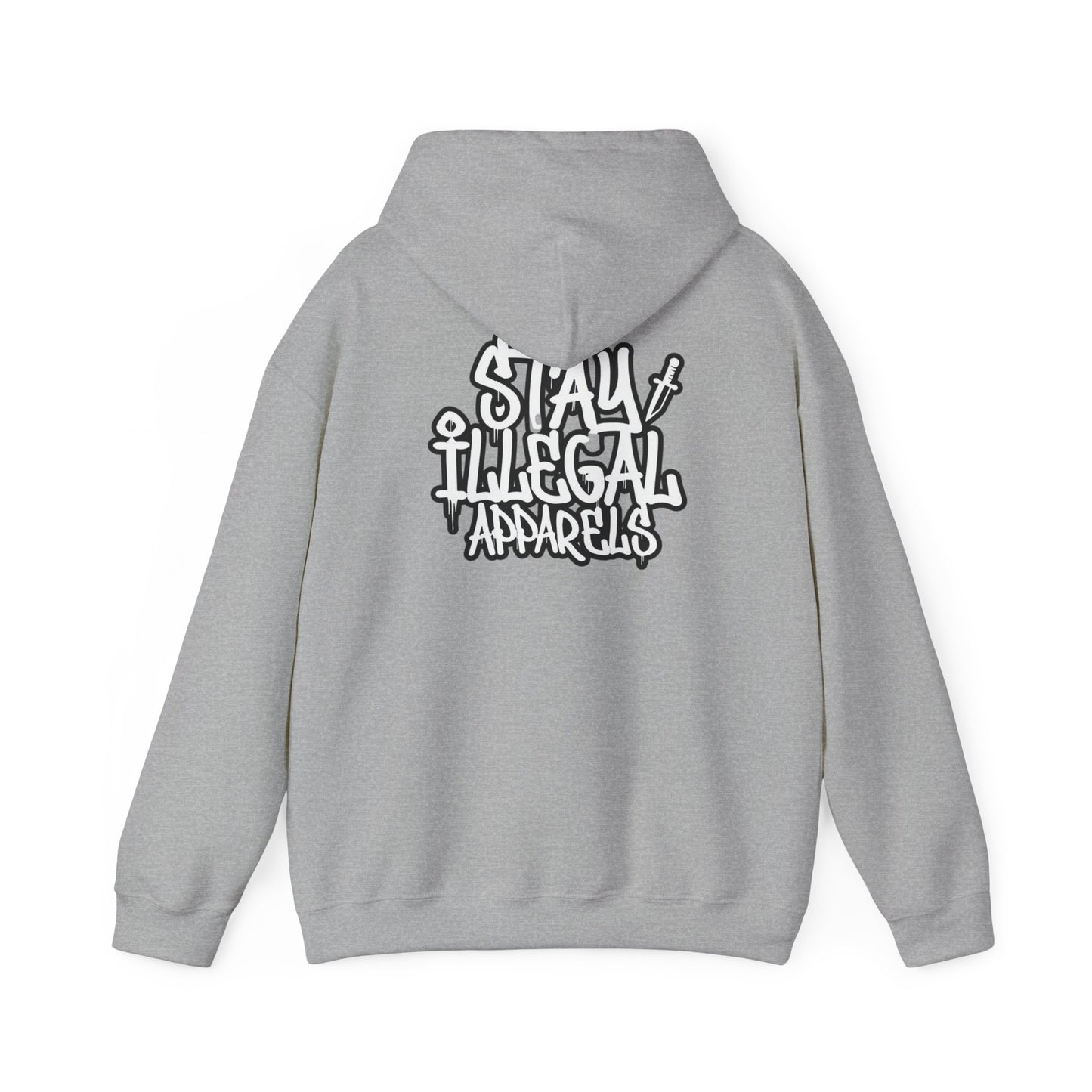 Stay Illegal Graffiti Hoodie - Acquiesce To Genocide