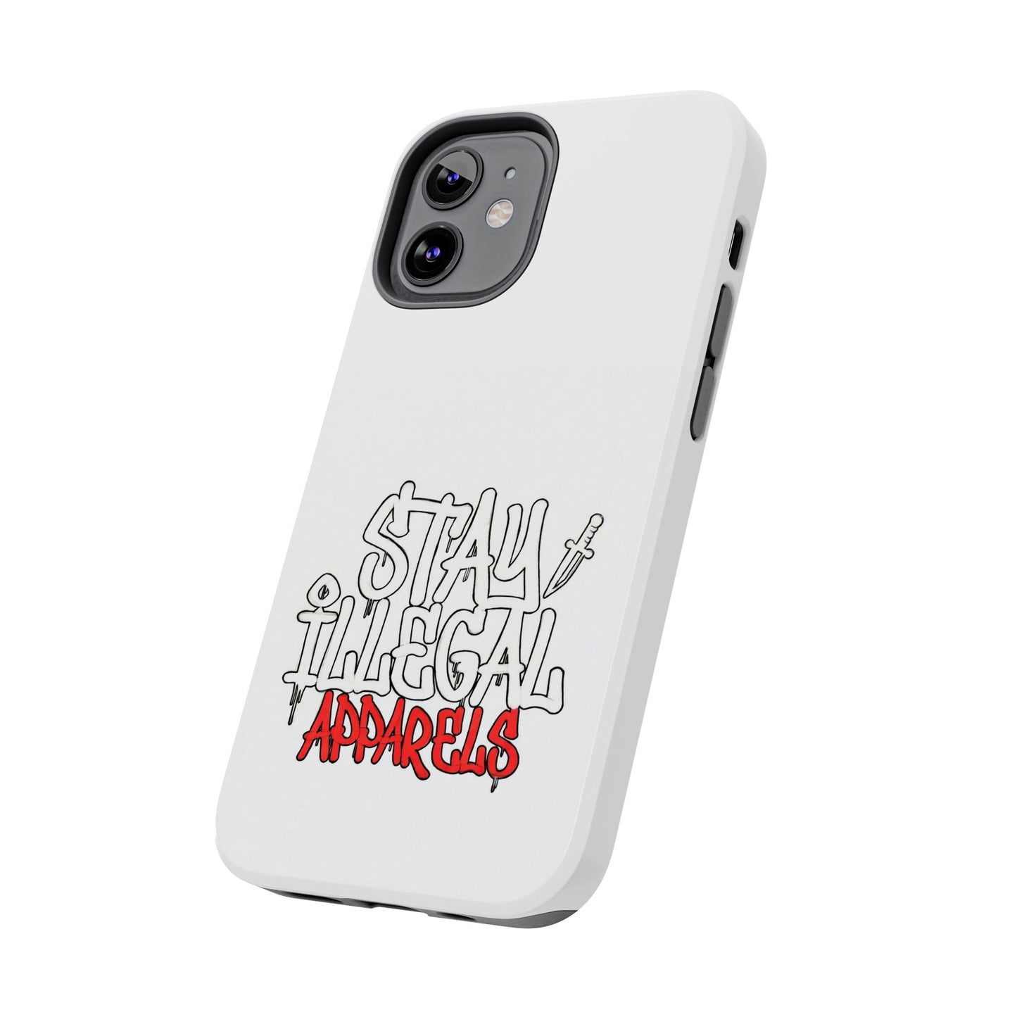Coque de téléphone Stay Illegal - Blanc/Rouge robuste