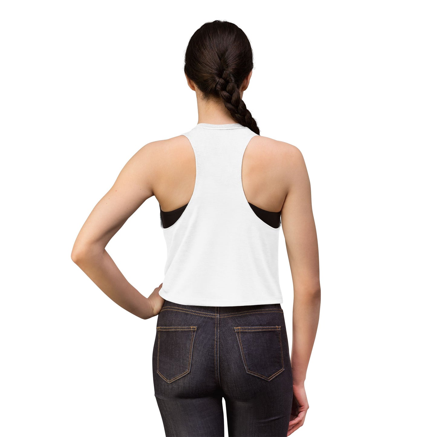 Crop Top — Femme BLEU "NON à l'OTAN"/Russe
