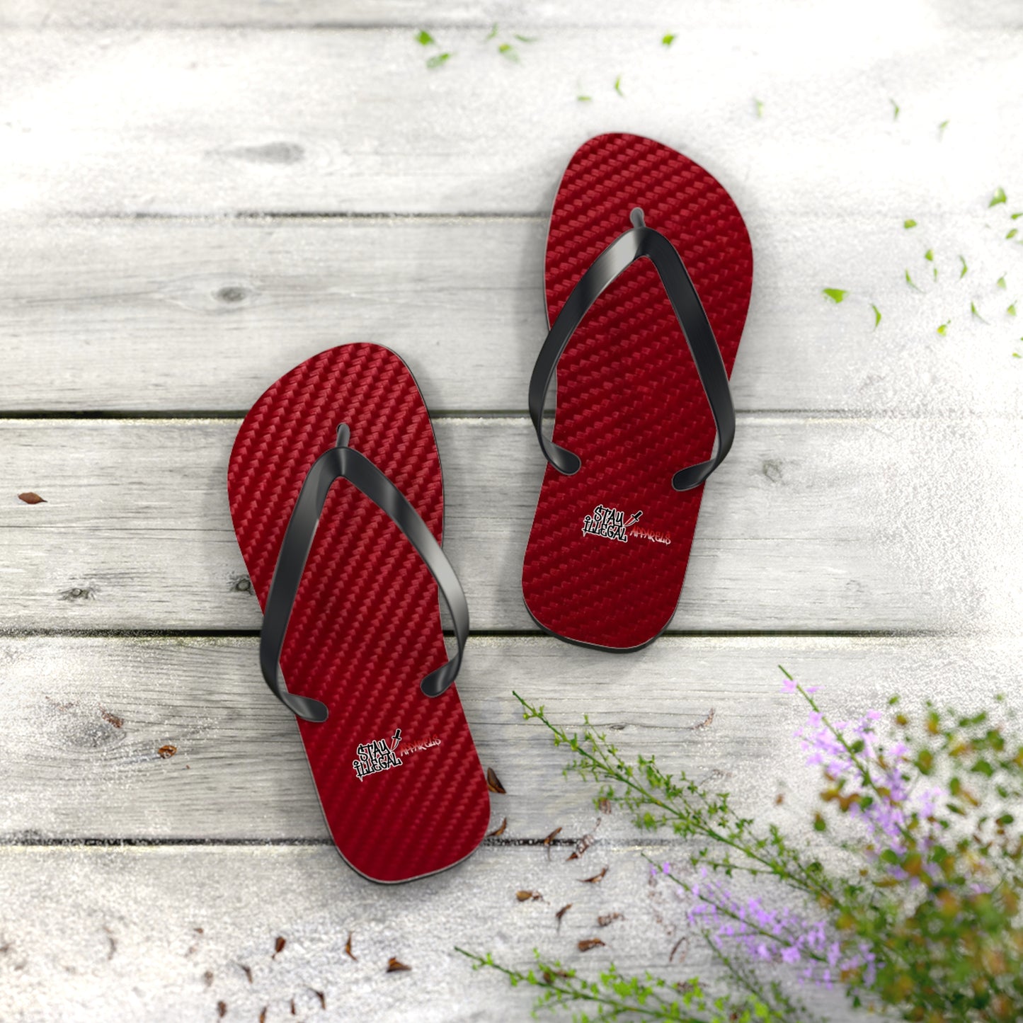 Carbon Fibre Flip Flops – Stay Illegal Claret
