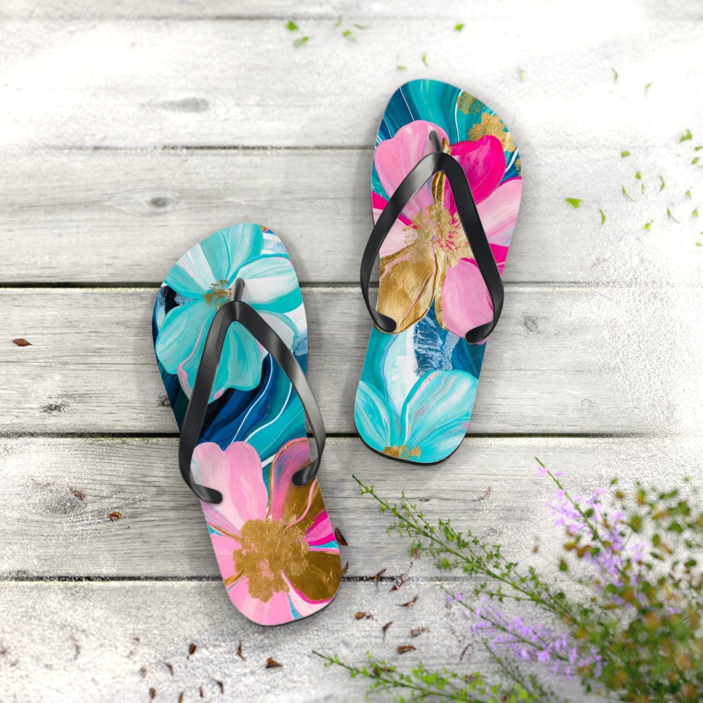 Flower Flip Flops – Oil Paints
