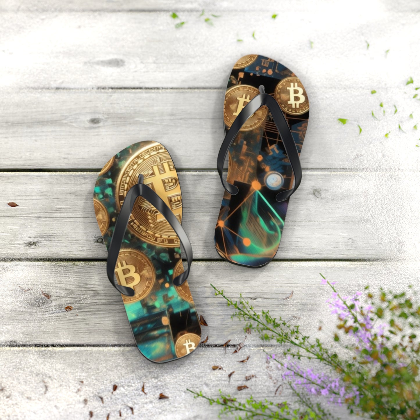 BitCoin Flip Flops – Financial Beach