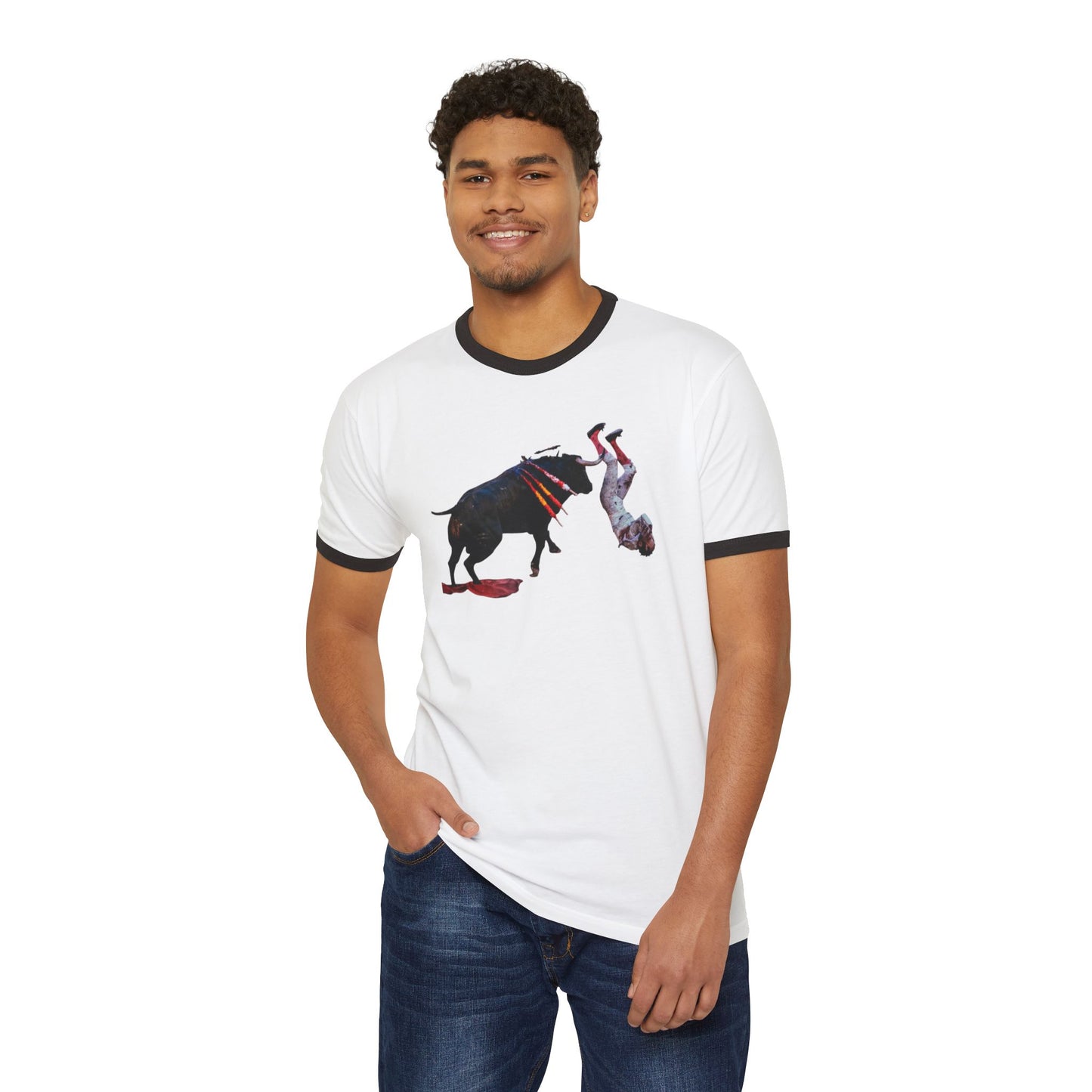 Stay Illegal Ringer T-Shirt — Spanish Bull Horns