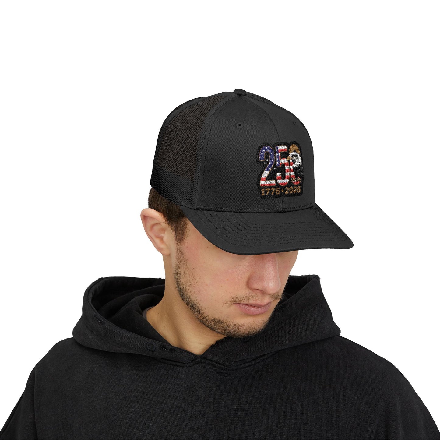 Stay Illegal Trucker Cap — USA 250th Anniversary Eagle Patch