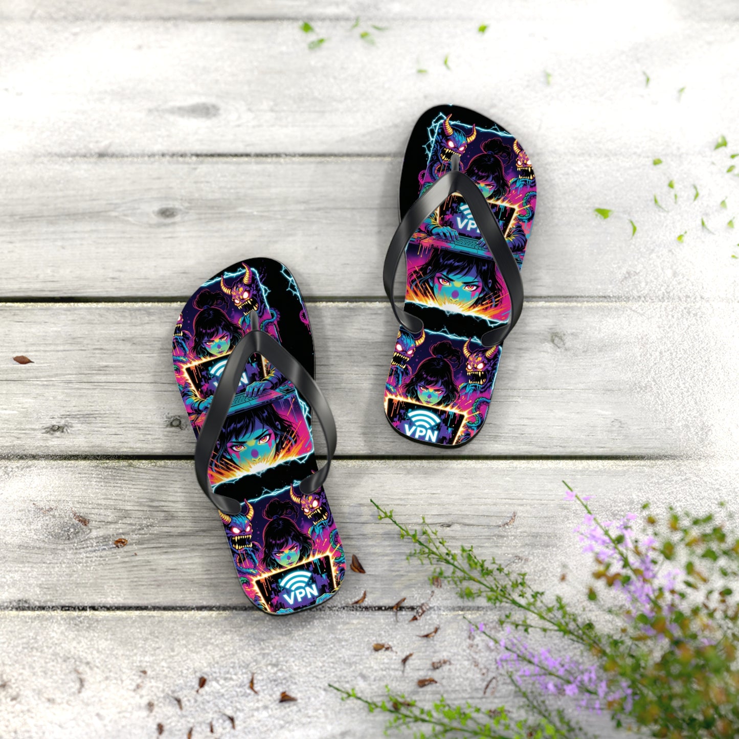 VPN Beach Flip Flops – Screen Time