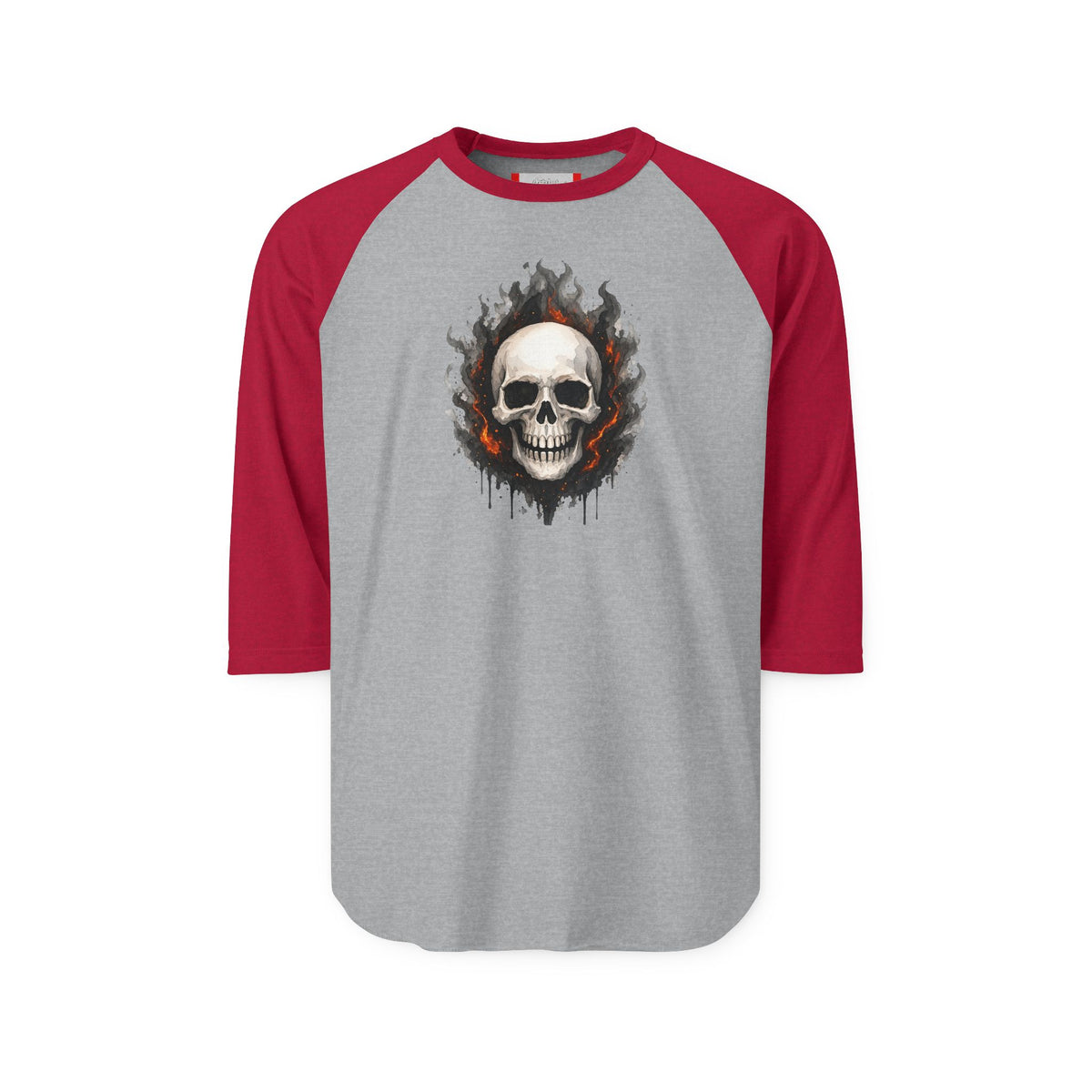 Stay Illegal Raglan 3/4 Sleeve T-Shirt — Black Skull