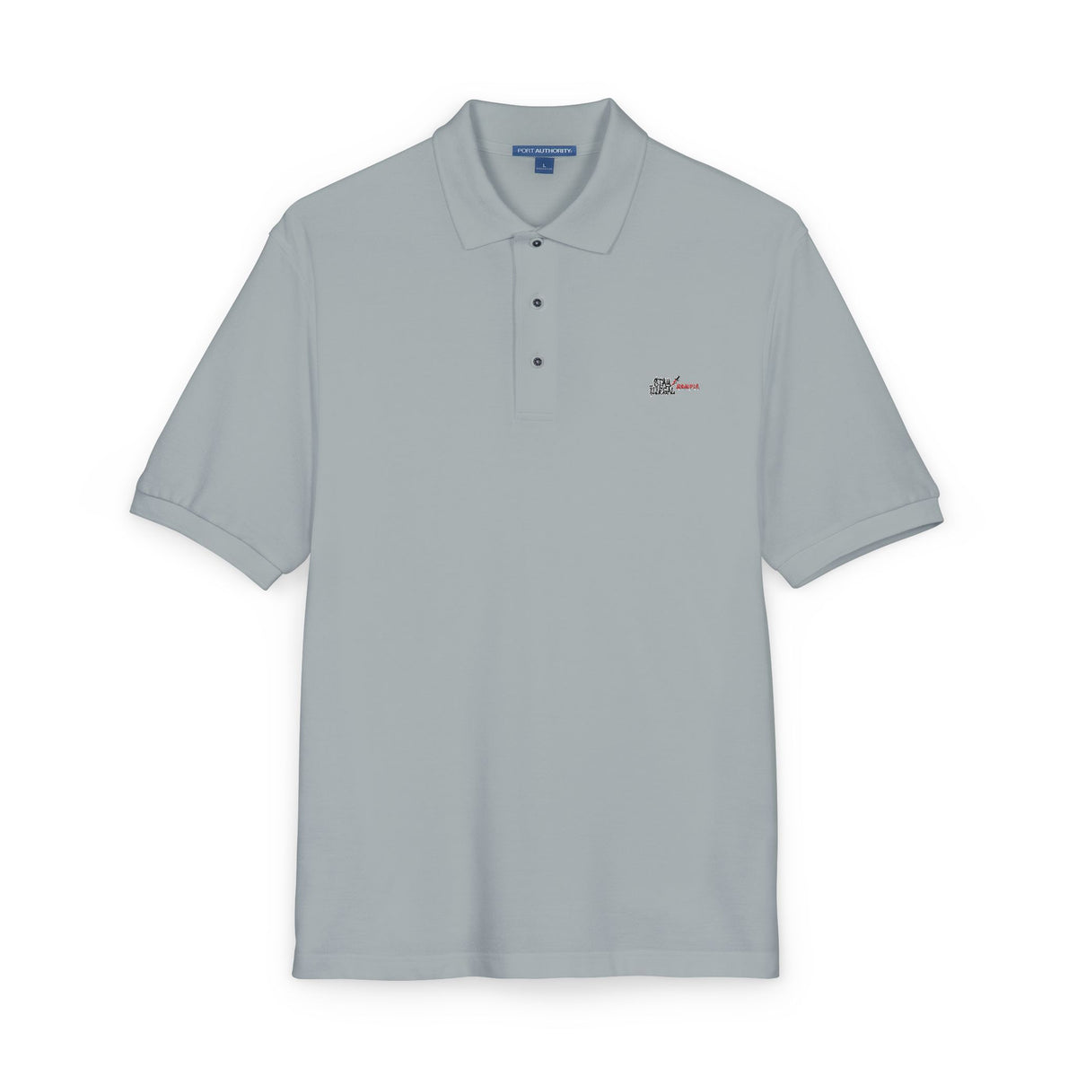 Black Colletion Polo‑Shirt — "Stay Illegal"
