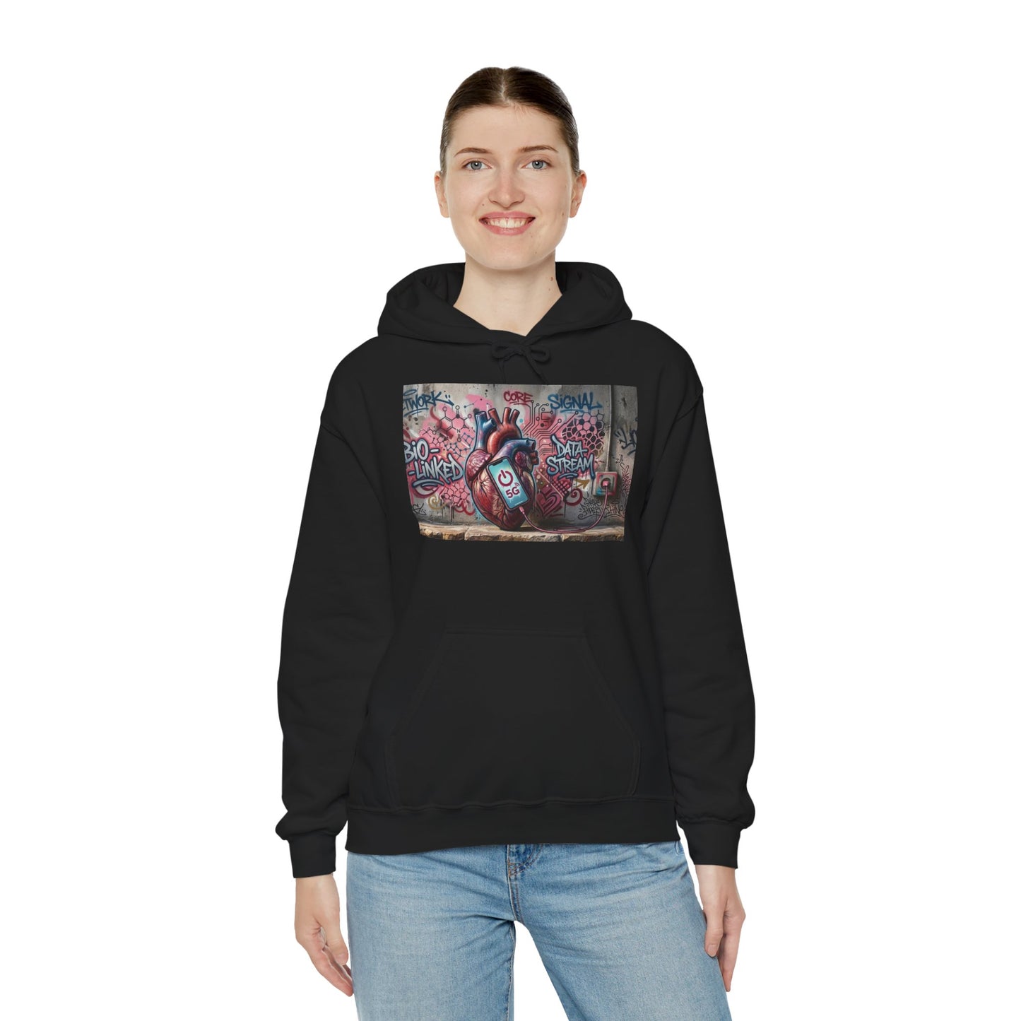 Stay Illegal Graffiti Hoodie - Mobile Heart