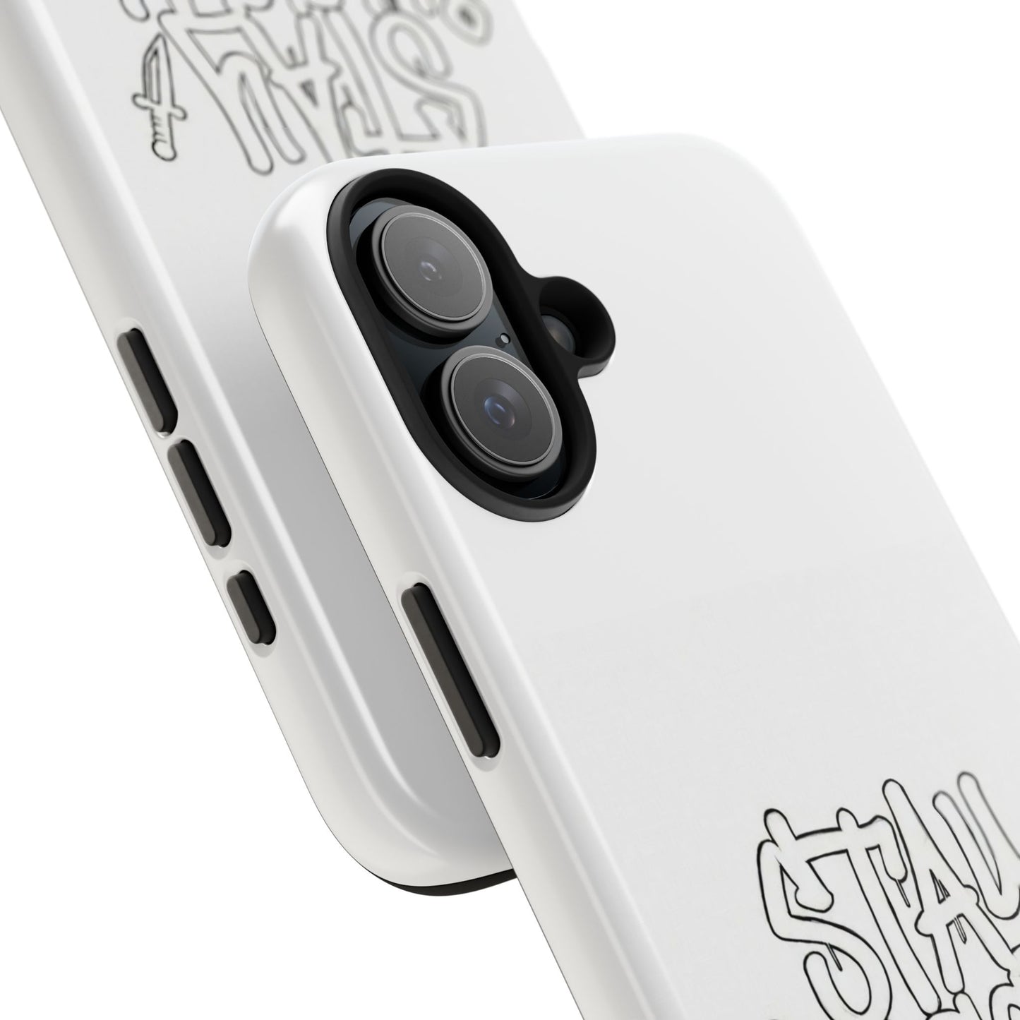 Coque de téléphone Stay Illegal - Blanc/Rouge robuste