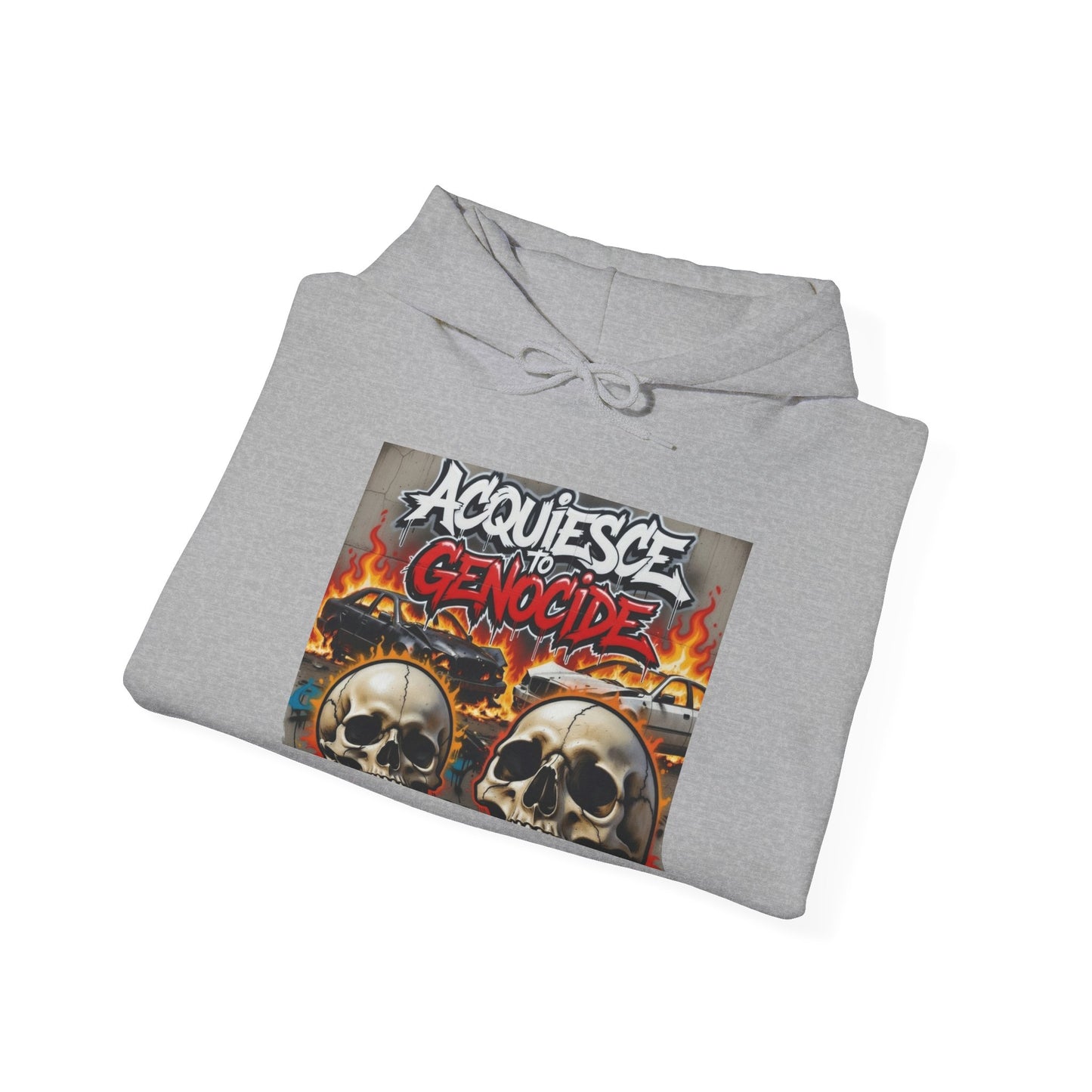 Stay Illegal Graffiti Hoodie - Acquiesce To Genocide