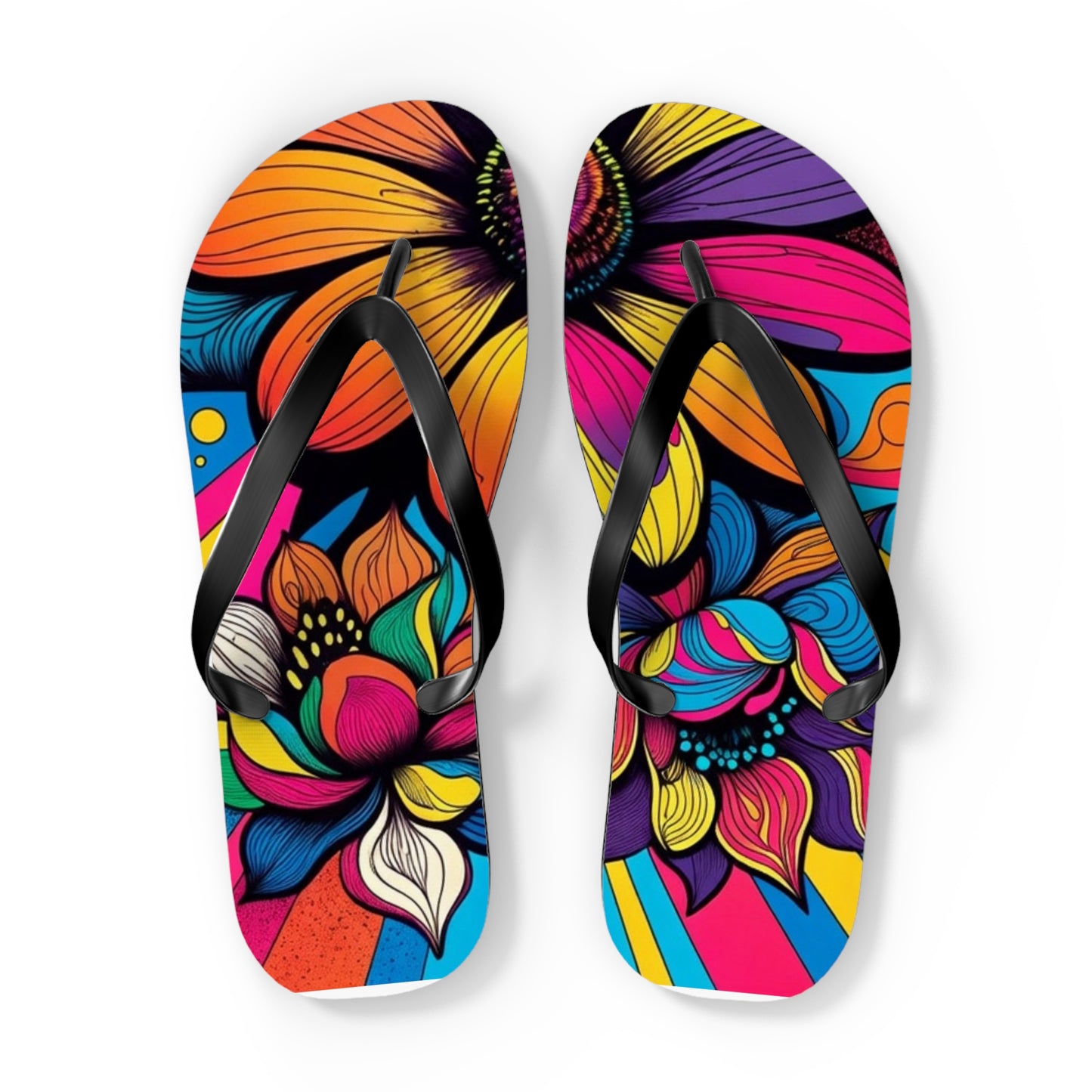 Flower Flip Flops – Retro Vibe