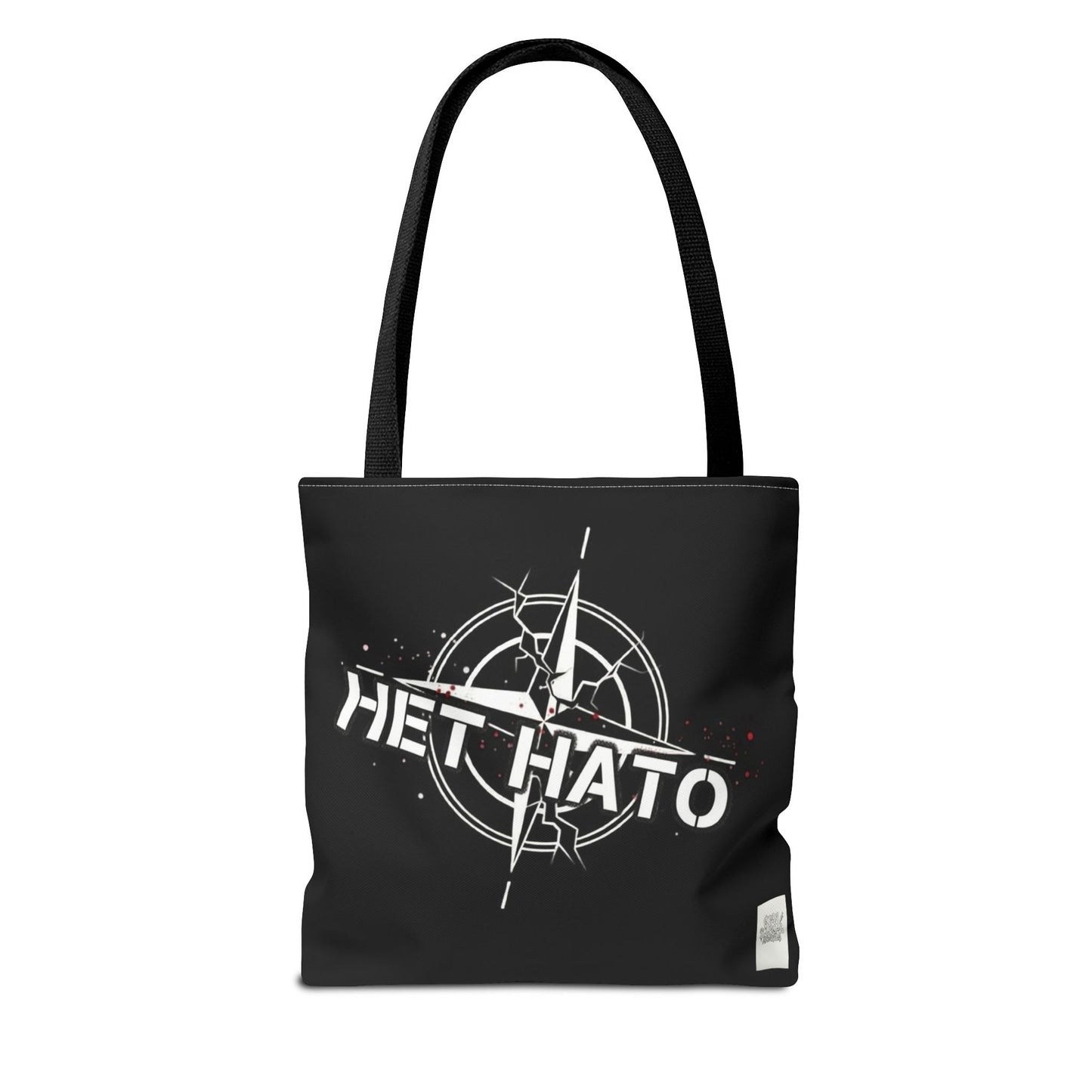 Bolso de mano negro NO A LA OTAN — Anti-OTAN inglés/ruso