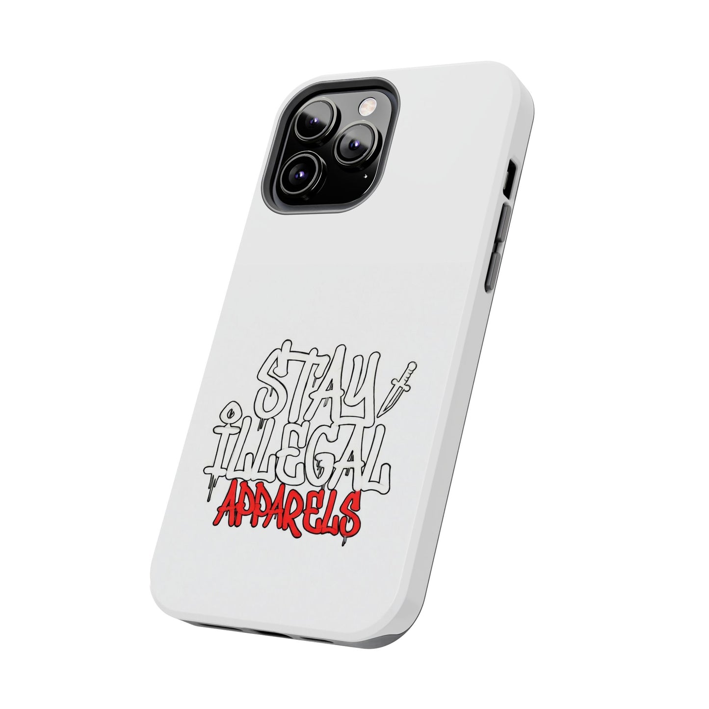 Coque de téléphone Stay Illegal - Blanc/Rouge robuste