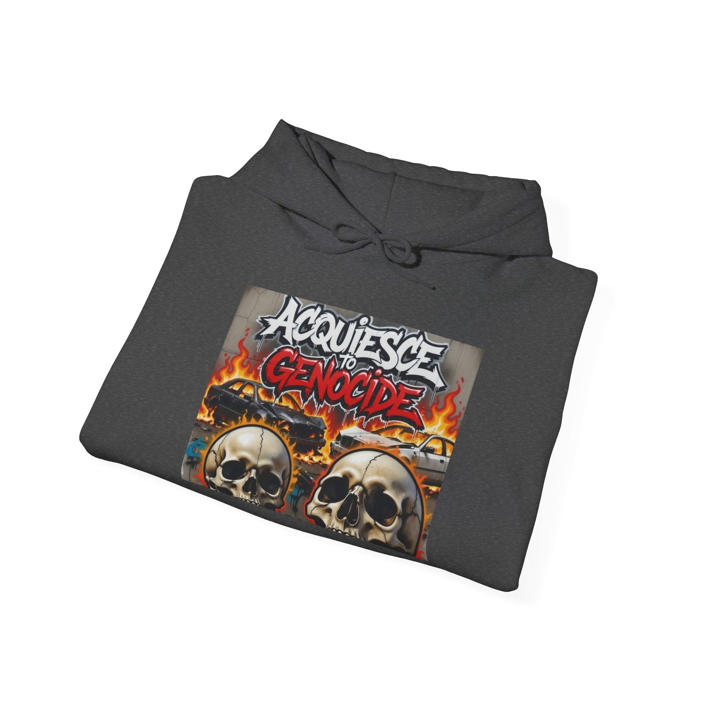 Stay Illegal Graffiti Hoodie - Acquiesce To Genocide