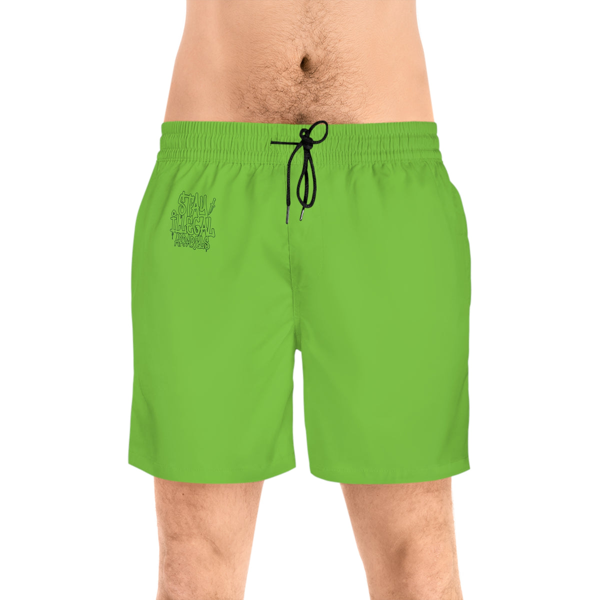 Plain Insignia - Stay Illegal Men's Green Swim Shorts