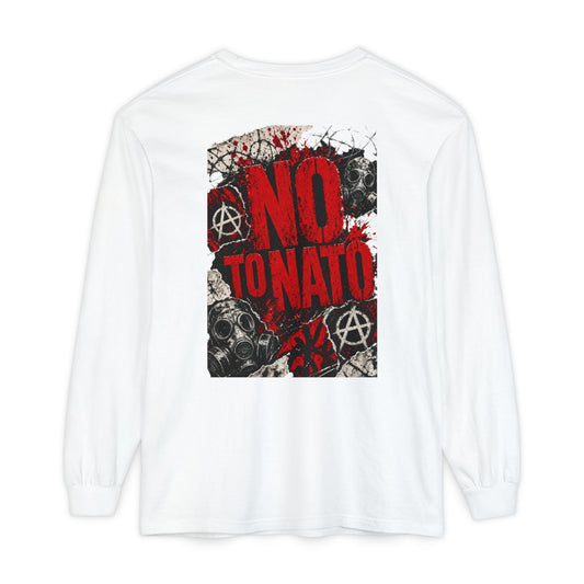 Protest Long Sleeve T‑Shirt — No To NATO Anarchist