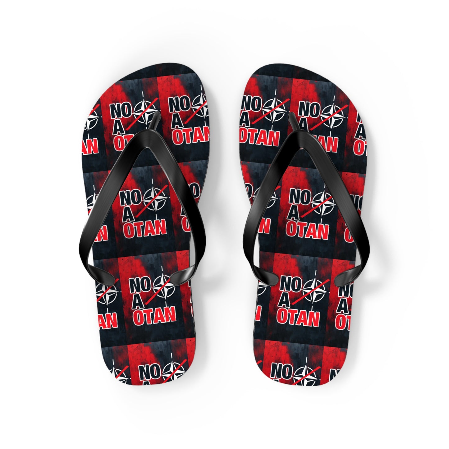 NO A OTAN Flip Flops – Red Protest