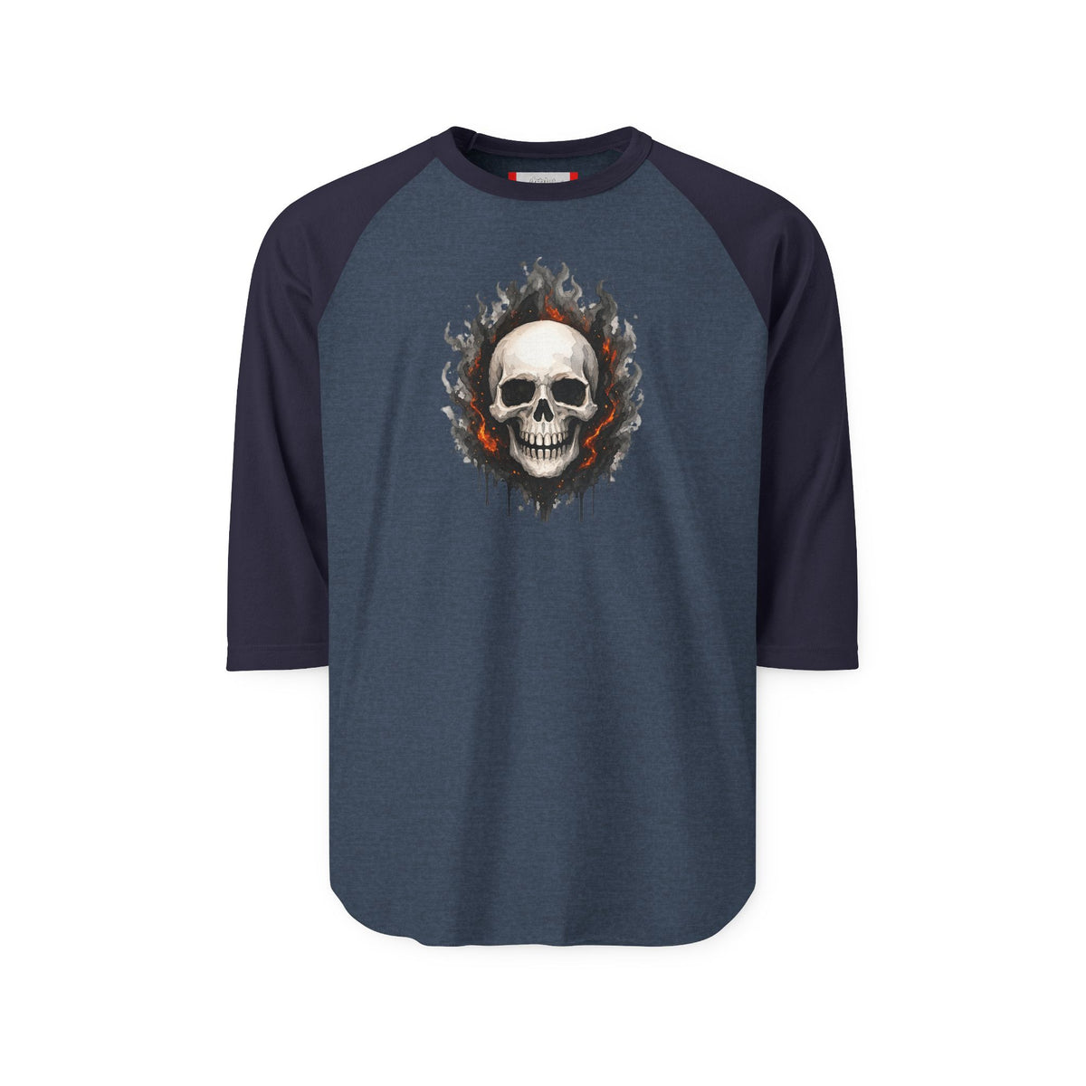 Stay Illegal Raglan 3/4 Sleeve T-Shirt — Black Skull