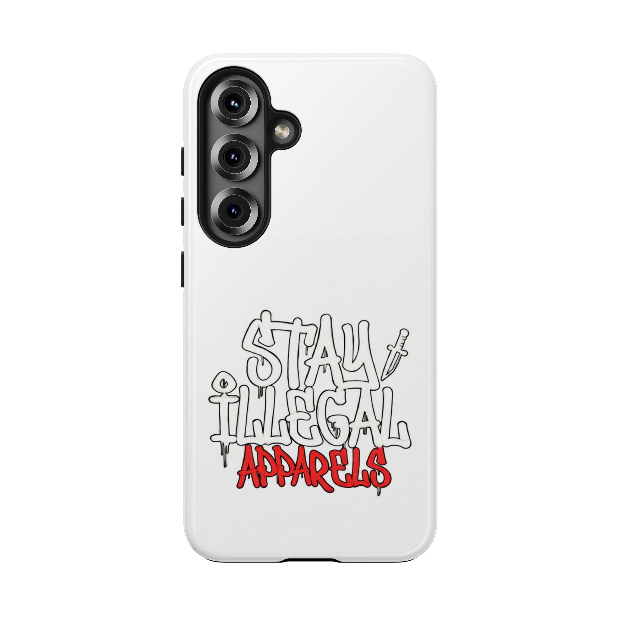 Stay Illegal Phone Case - Tough White/Red