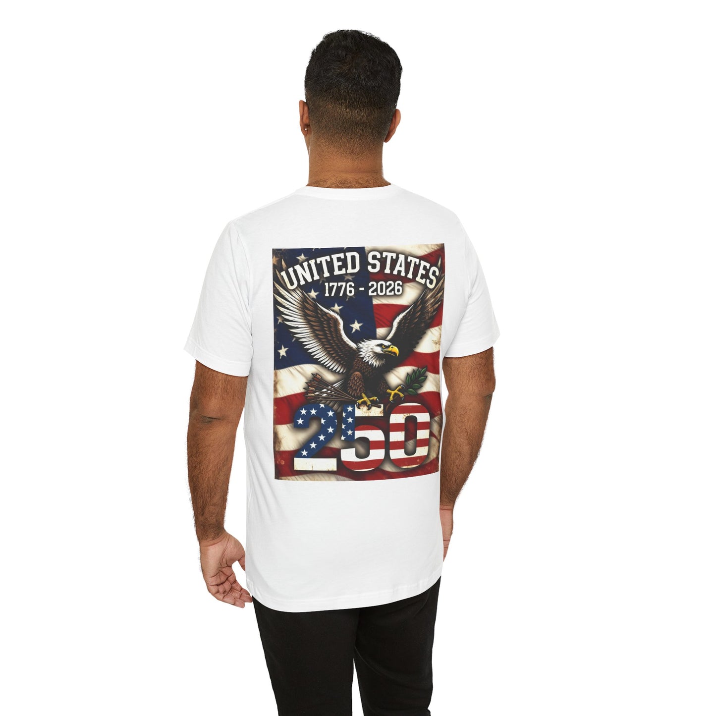 Back Print T‑Shirt — USA 250 EAGLE
