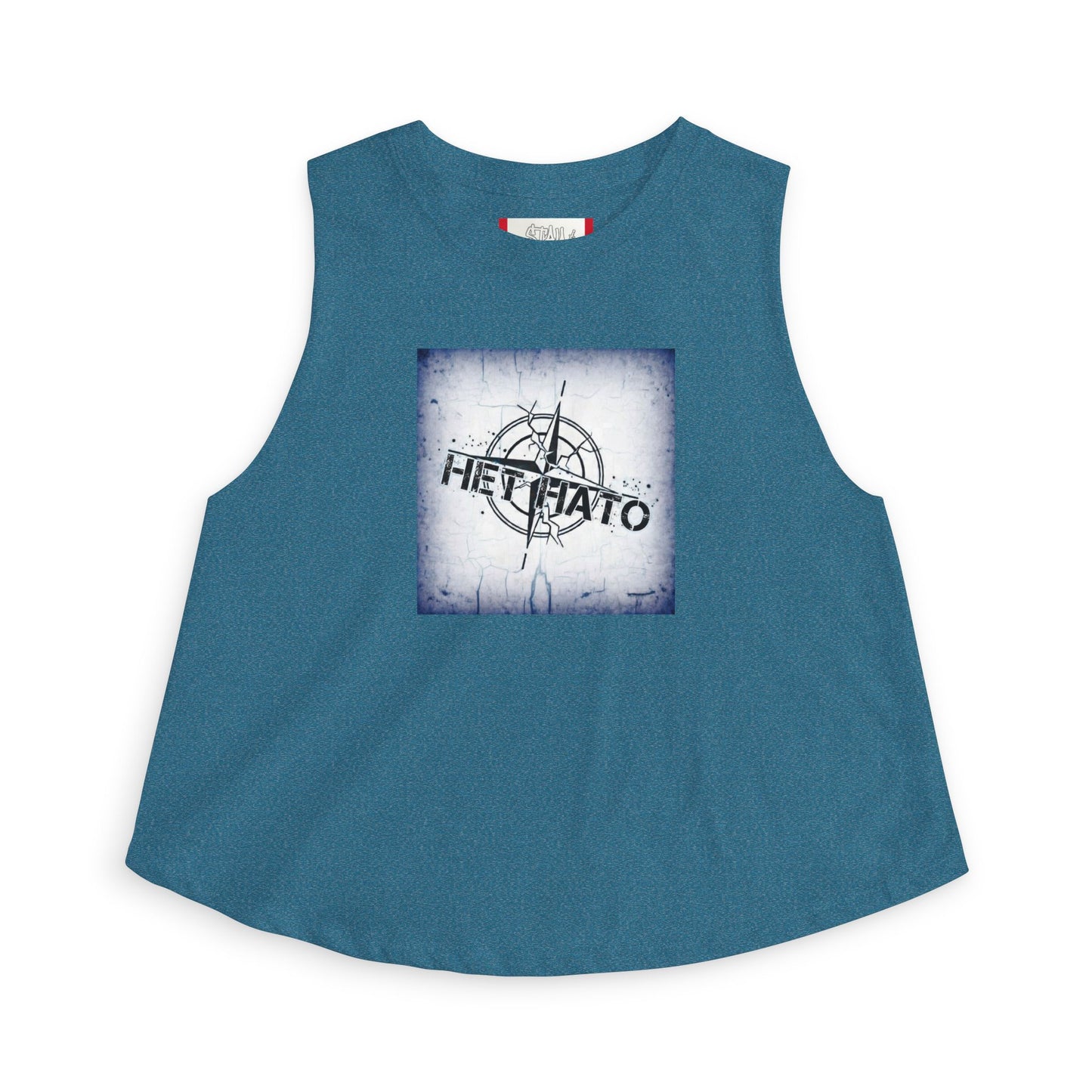 Crop Top — Femme BLEU "NON à l'OTAN"/Russe