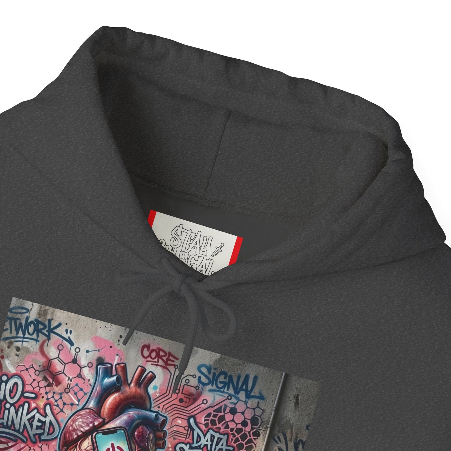 Stay Illegal Graffiti Hoodie - Mobile Heart