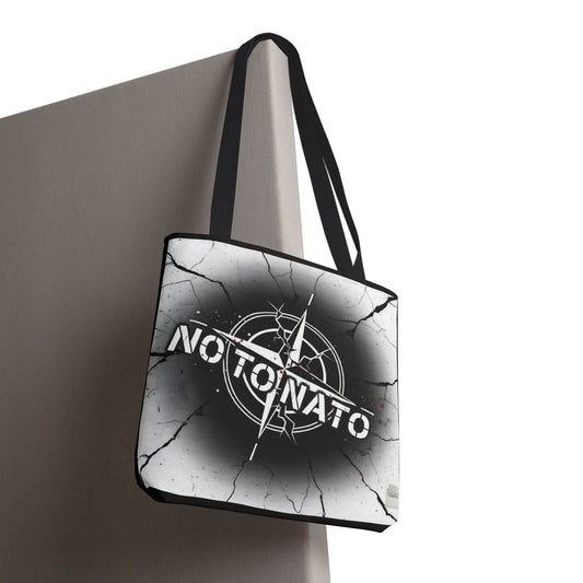 NO TO NATO Black Smash Tote Bag — Anti-NATO English/Russian