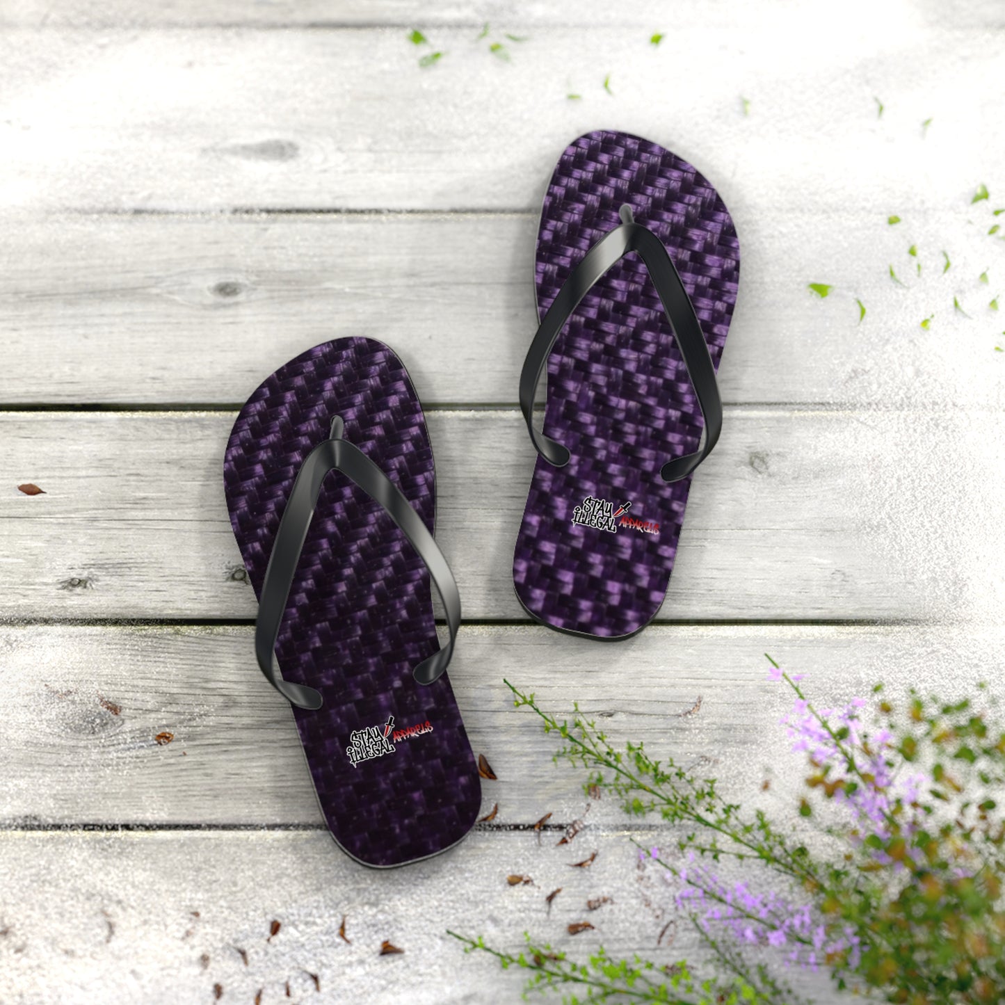 Carbon Fibre Flip Flops – Stay Illegal Purple