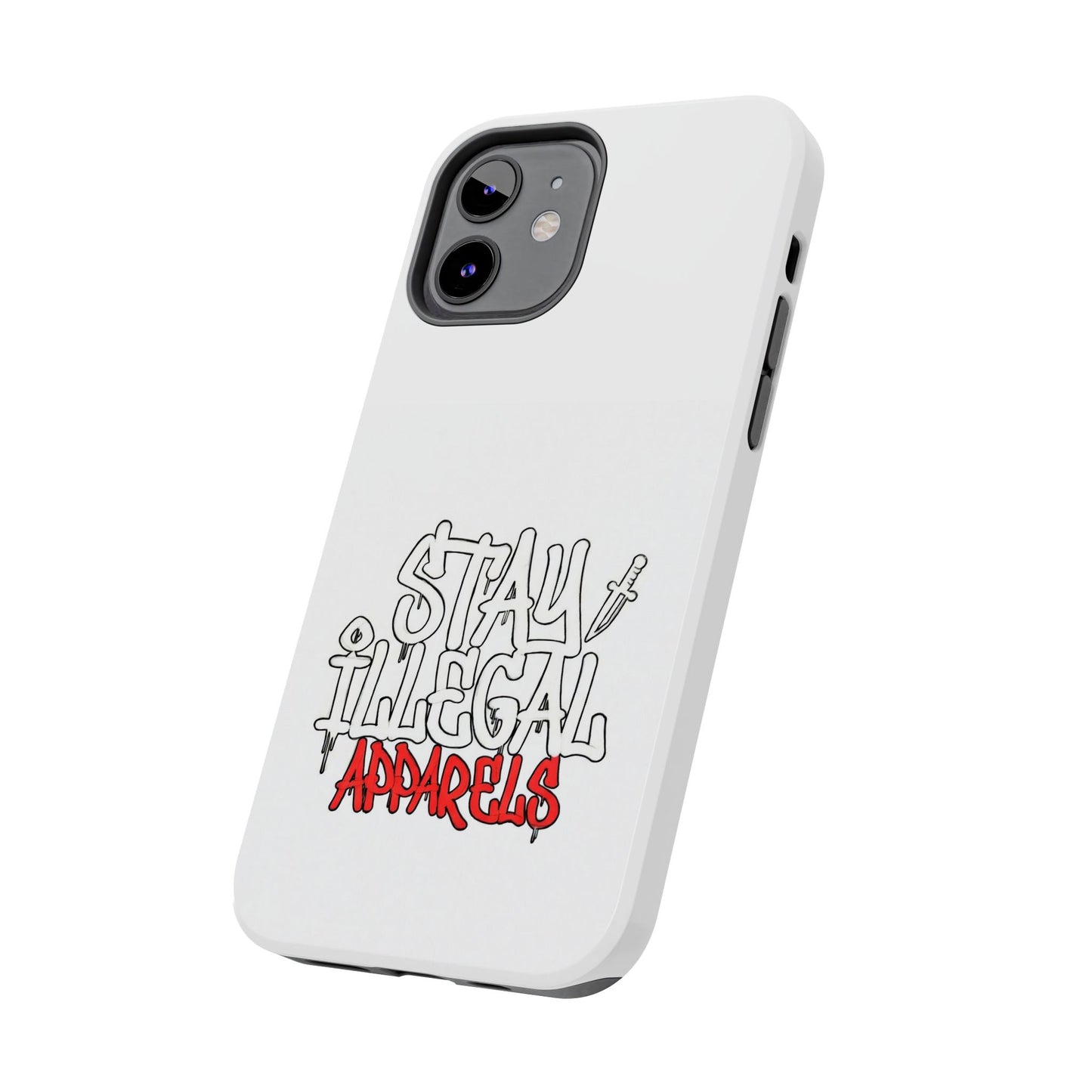 Coque de téléphone Stay Illegal - Blanc/Rouge robuste