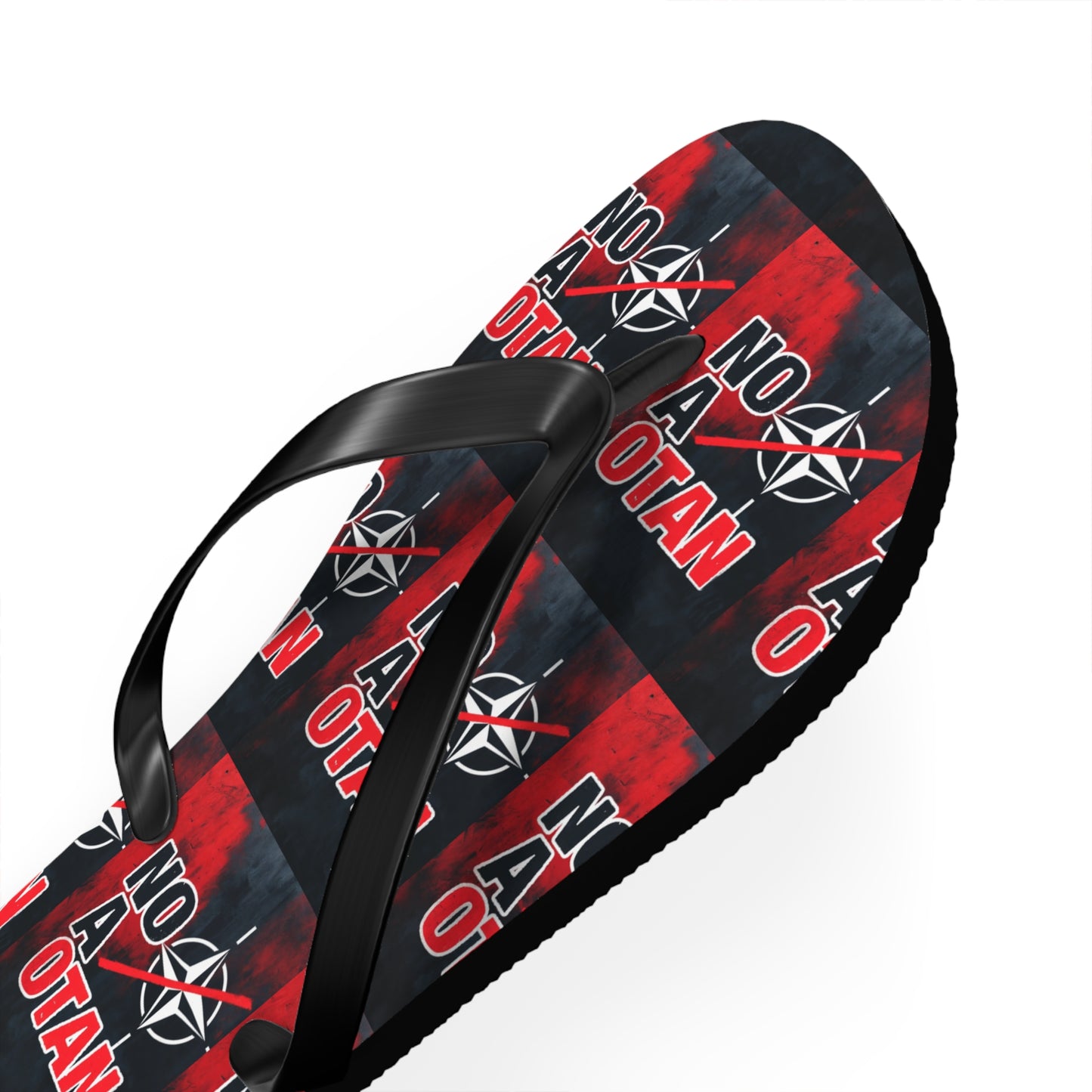 NO A OTAN Flip Flops – Red Protest