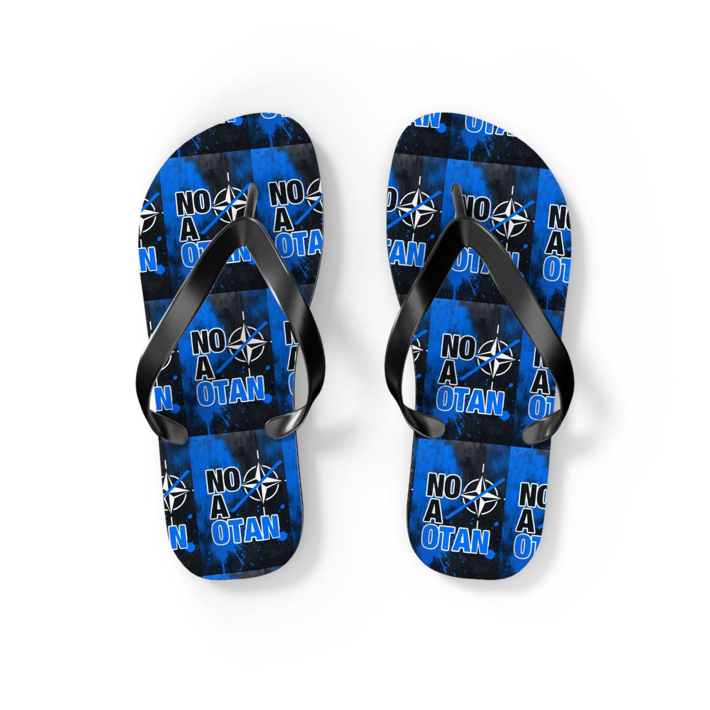 NO A OTAN Flip Flops – Blue Protest