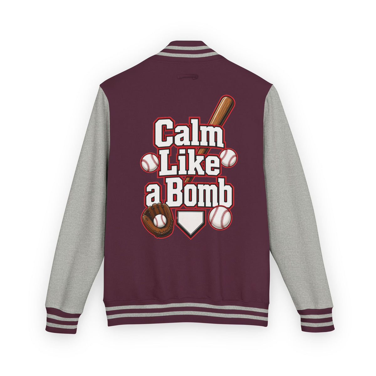 Stay Illegal Varsity Bomber Jacket - Calm Like a Bomb 00 (Plain-Sleeve)