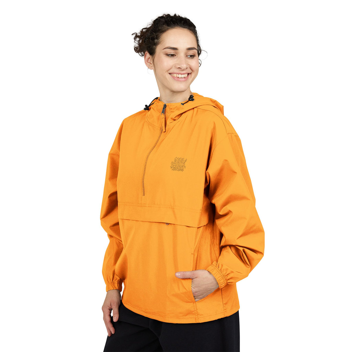 Stay Illegal Anorak Jacket — Plain Insignia Packable Lightweight Hooded Windbreaker