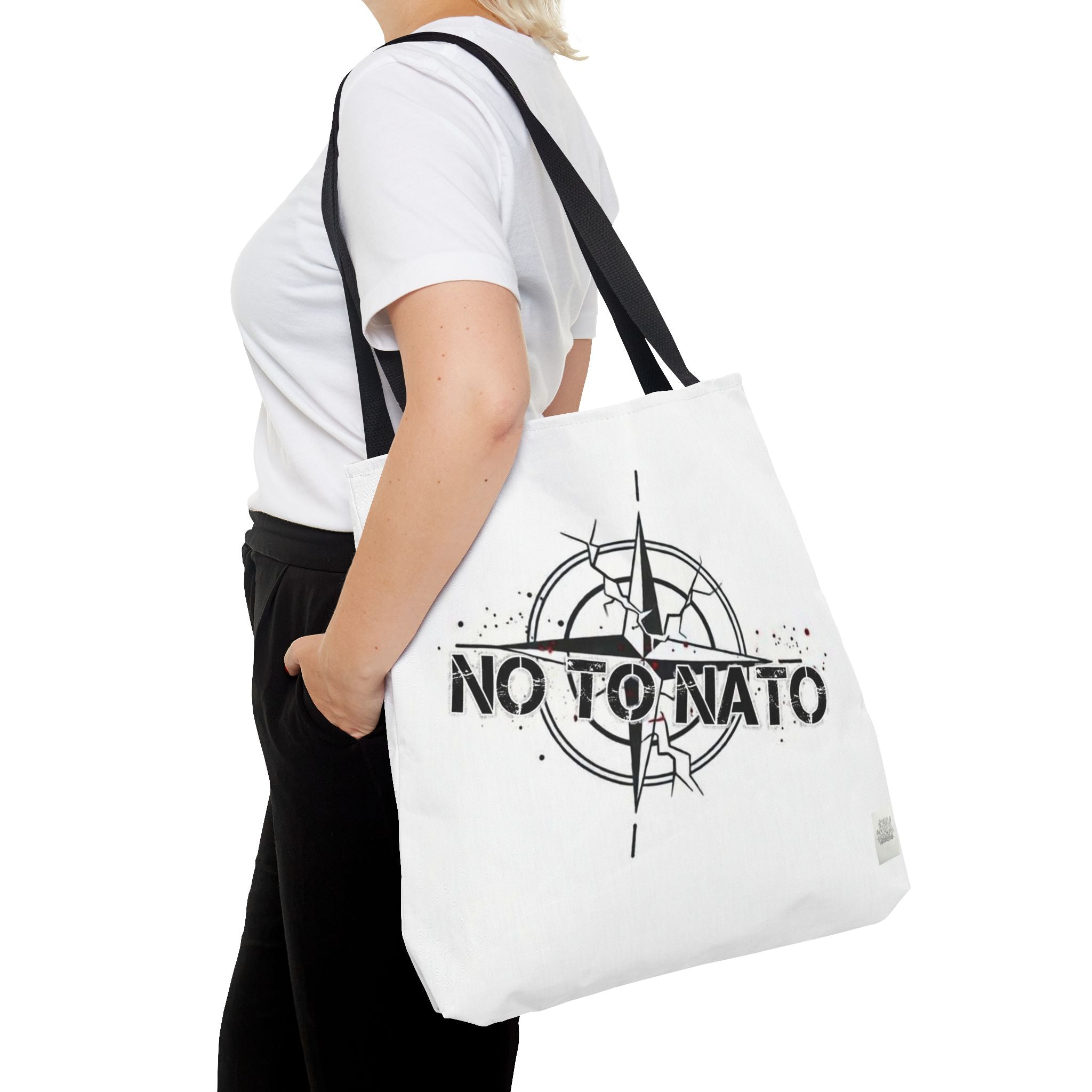 Compass Tote Bag — "NO To NATO / Het NATO" English/Russian