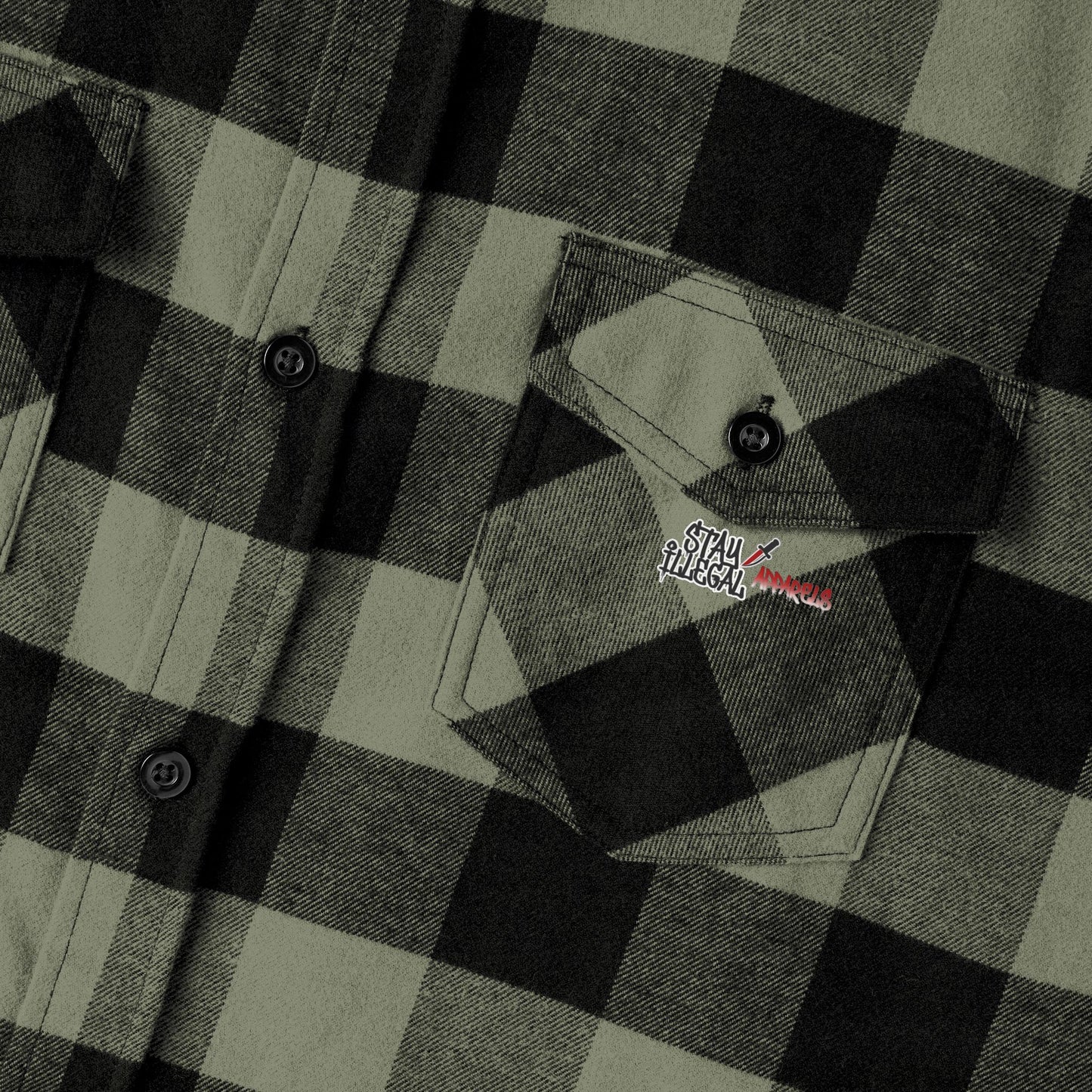 Stay Illegal Buffalo Plaid Flannel Shirt — Quality Casual Shirt